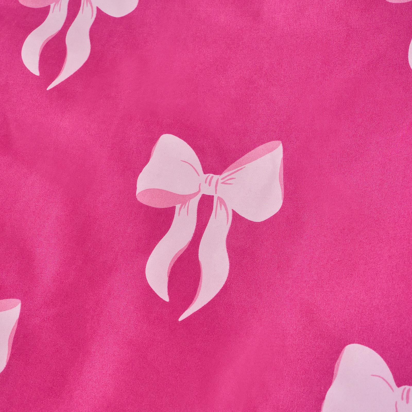 OHS Bow Reversible Duvet Cover Set with Pillowcase Polycotton Microfibre Bedding