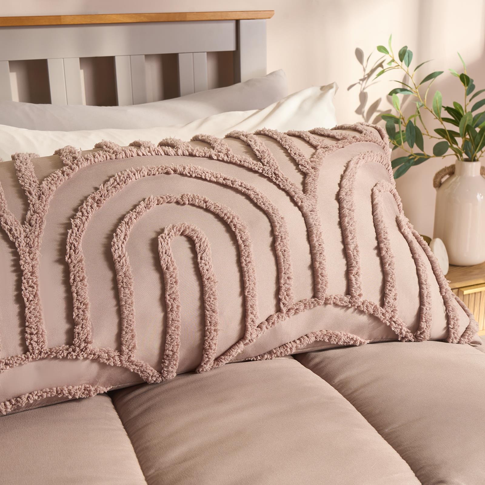 OHS Tufted Arches Bolster Cushion Fleece Soft Maternity Support Filled Pillow