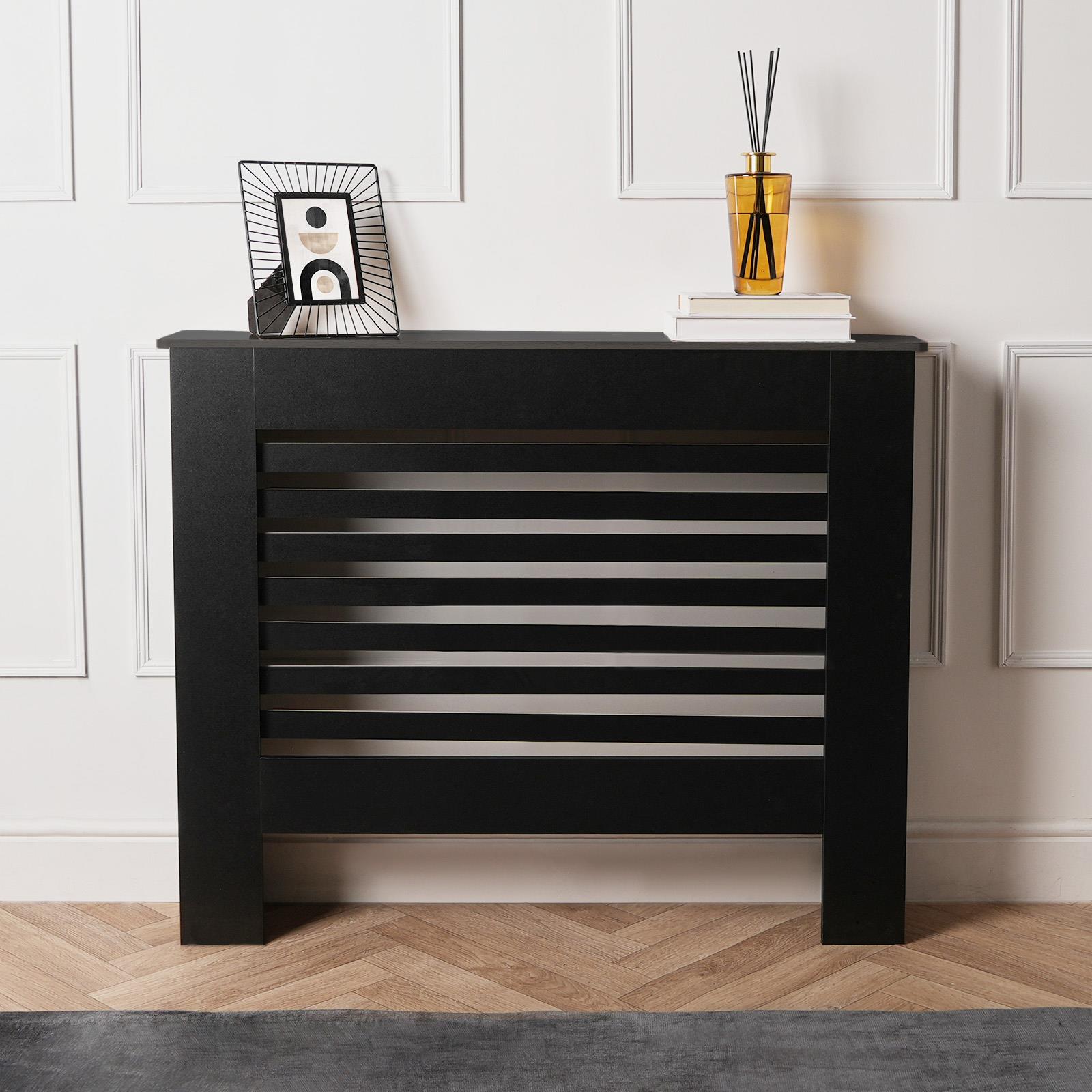 Wooden Radiator Cover Side Board S M L Cabinet Shelf Modern Hallway Furniture - Picture 2 of 55