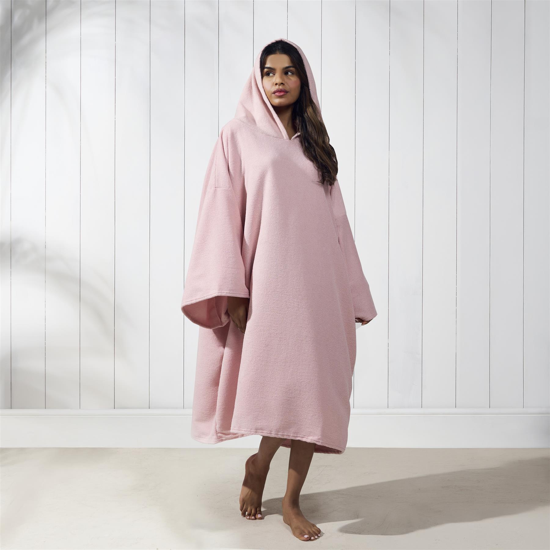 OHS Hooded Towel Poncho Adult Absorbent Dry Beach Swim Bath Changing Robe