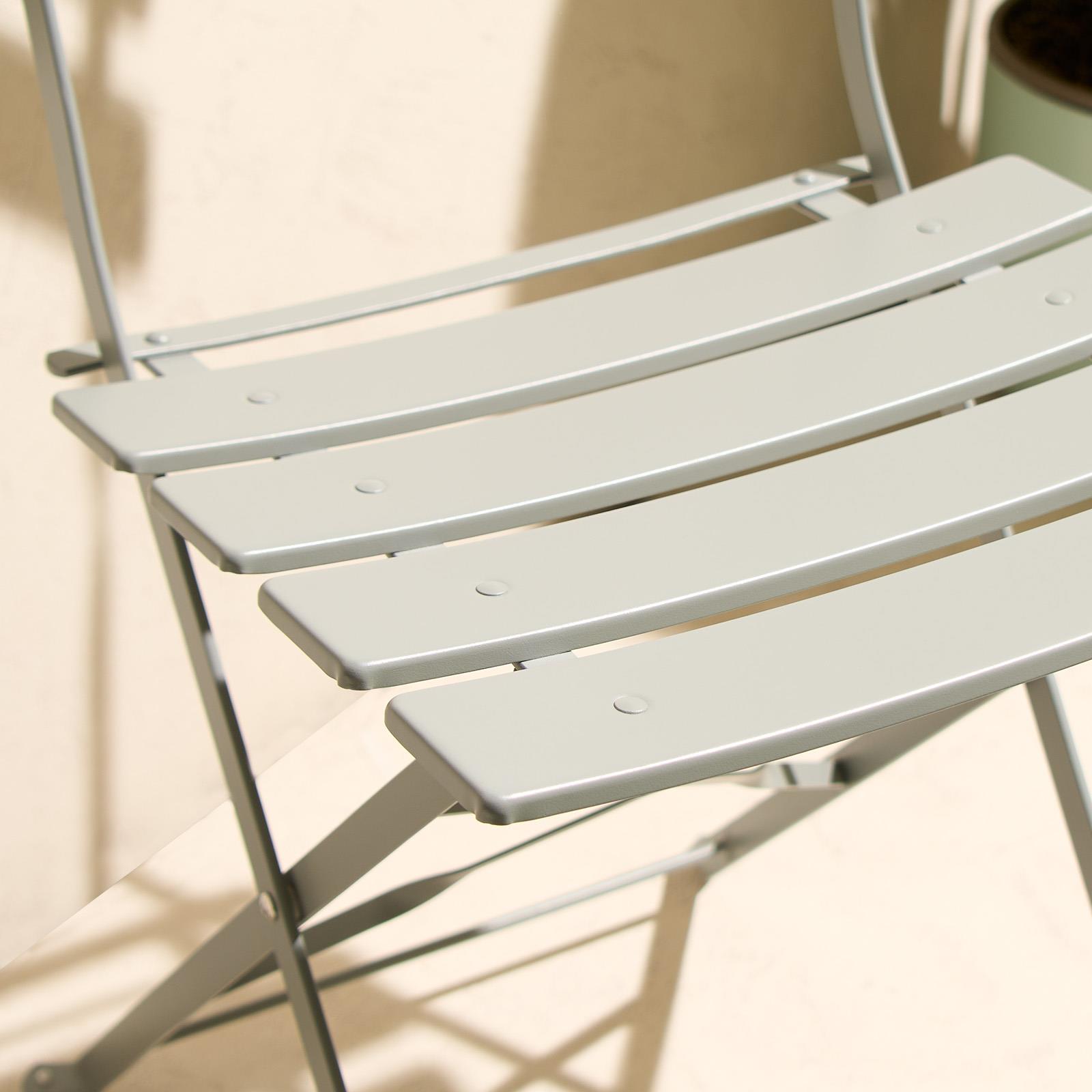 Outdoor Garden Furniture Patio Balcony Bistro Set Metal Table Chair Folding 3 PC - Picture 15 of 31