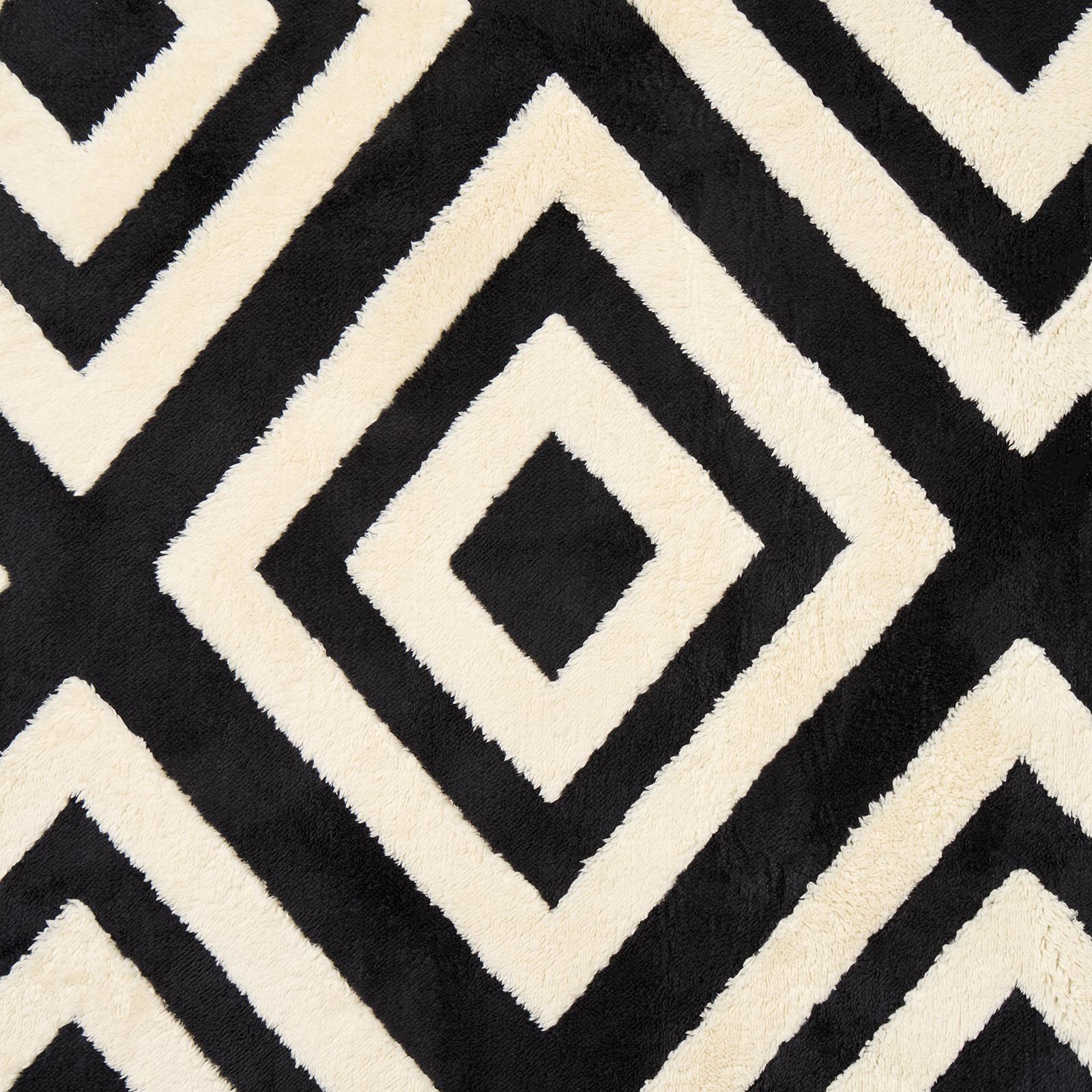 OHS Contrast Geo Rug Tufted Non Slip Soft Modern Carpet Living Room Bedroom