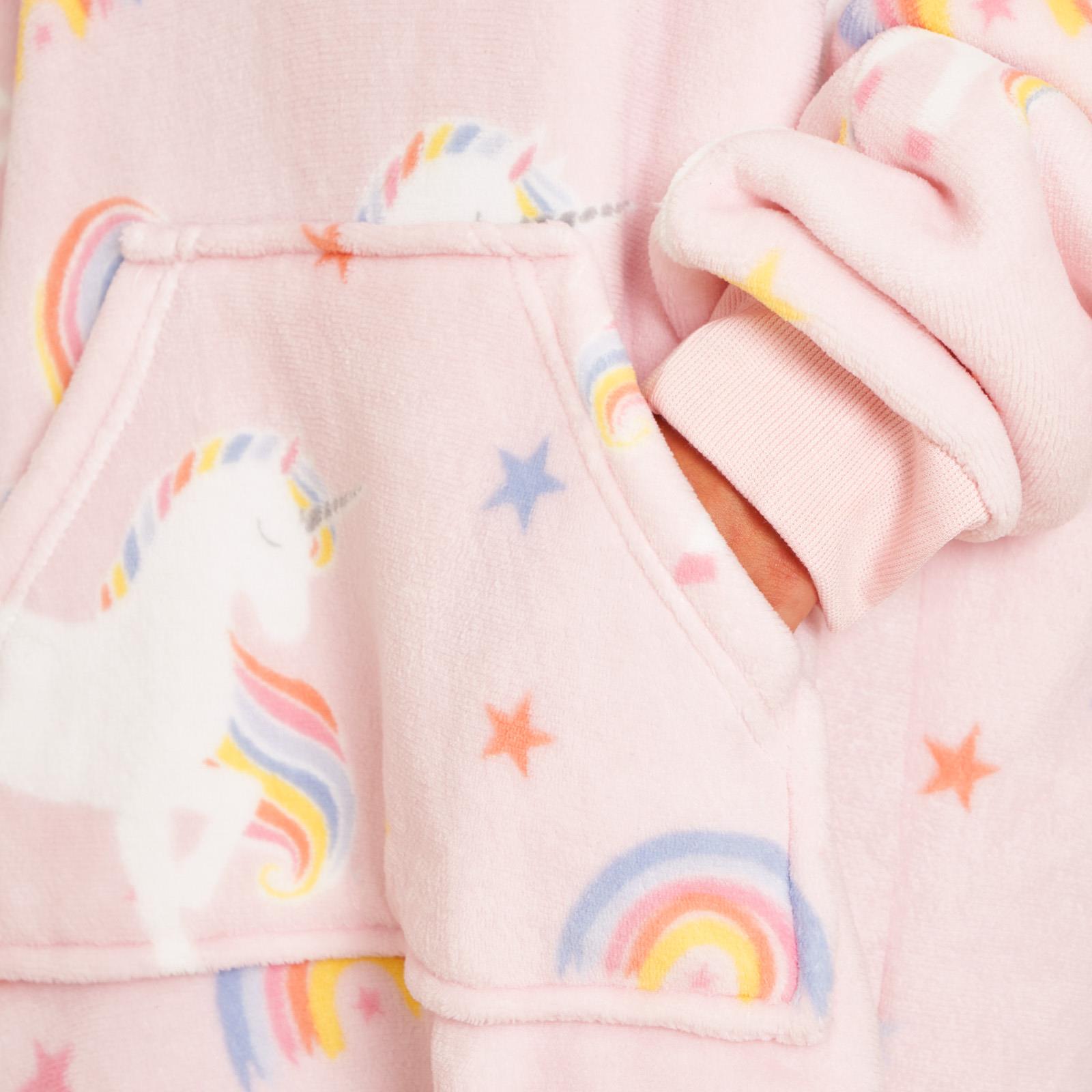 Kids Hoodie Blanket Oversized Sherpa Fleece Jumper Sweatshirt Soft Warm Throw - Picture 115 of 169