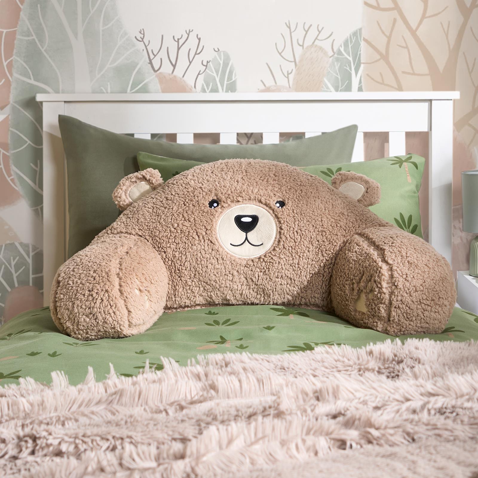 Bear Teddy Fleece Reading Cuddle Cushion Soft Plush Gaming Reading Bed Support