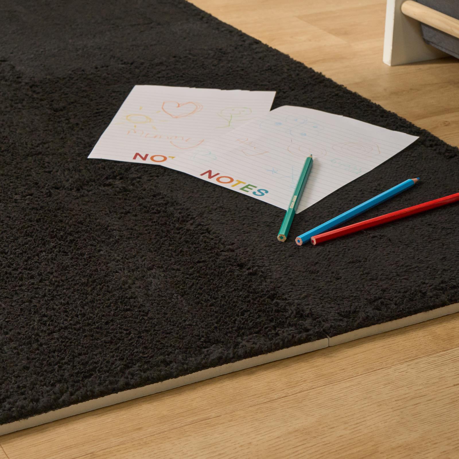 OHS Interlocking Foam Floor Tiles Teddy Fleece Soft Kids Play Mat Carpet Yoga