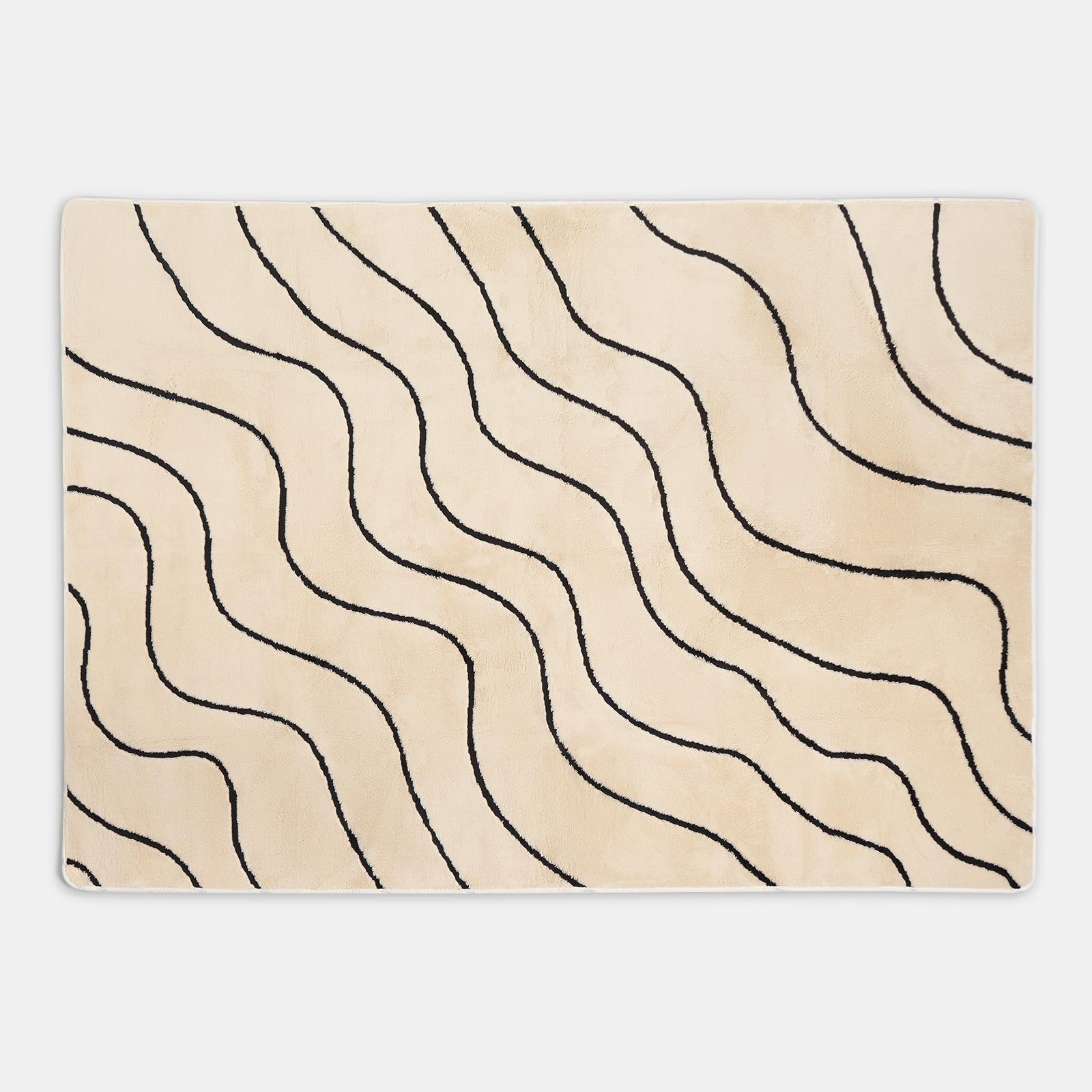 OHS Tufted Contour Rug Non Slip Soft Modern Carpet Living Room Bedroom