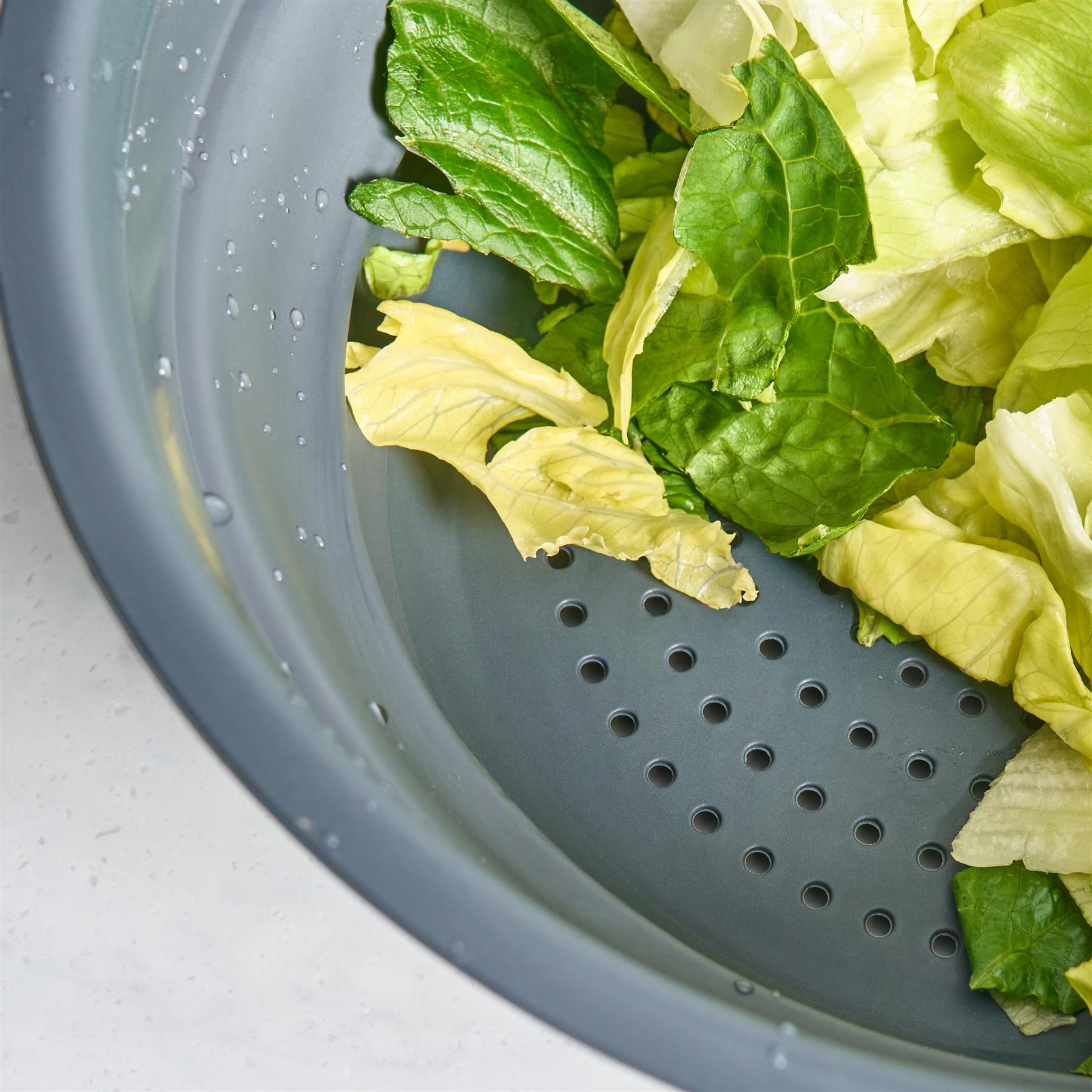 OHS Silicone Colander Set of 2 Collapsible Strainer Folding Draining Basket