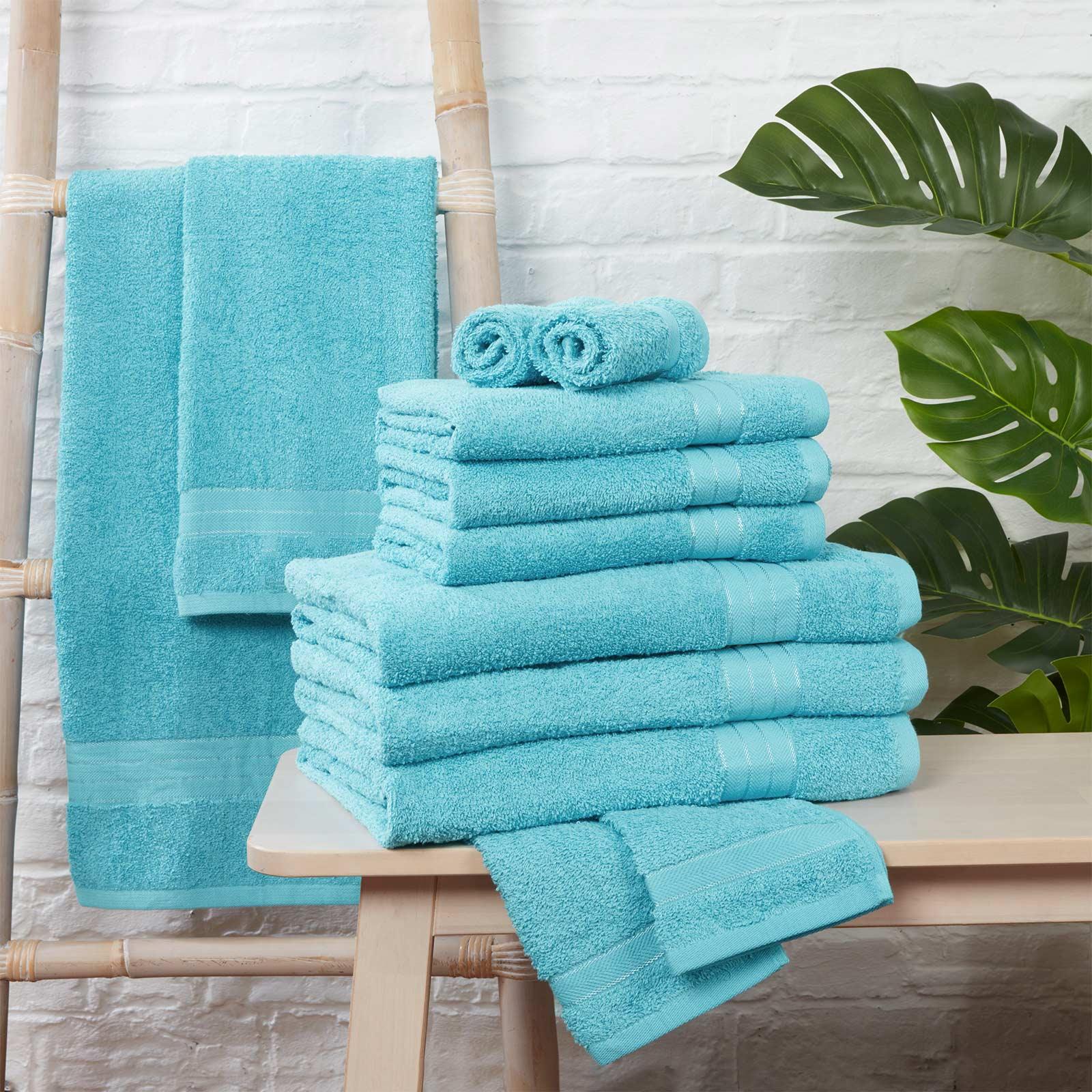 Dreamscene Luxury 100% Cotton Towels Bale Set Large Soft Bath Hand 12 PC 500 GSM