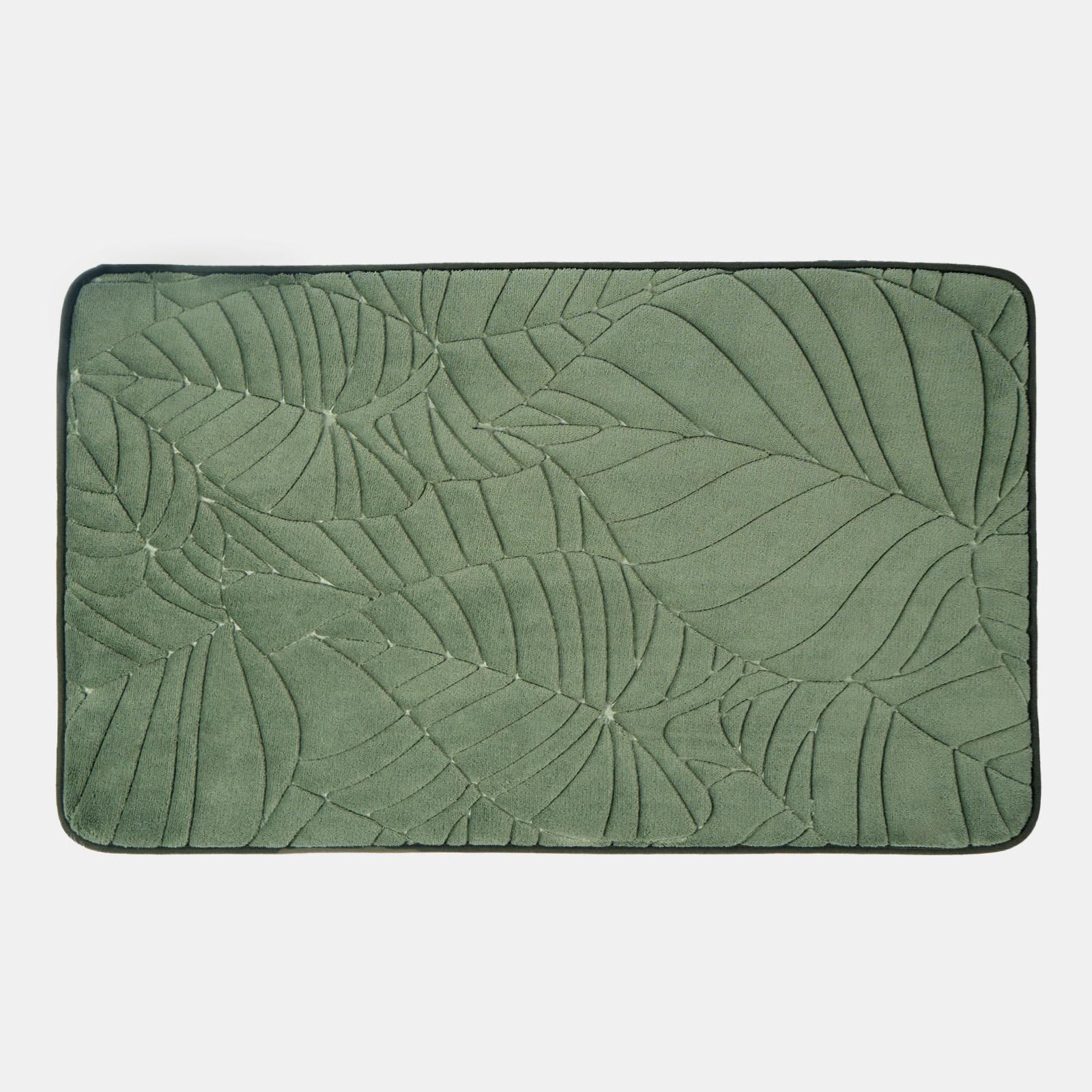 Leaf Bath Mat Bathroom Shower Non-Slip Toilet Memory Foam Thick Absorbent Rug
