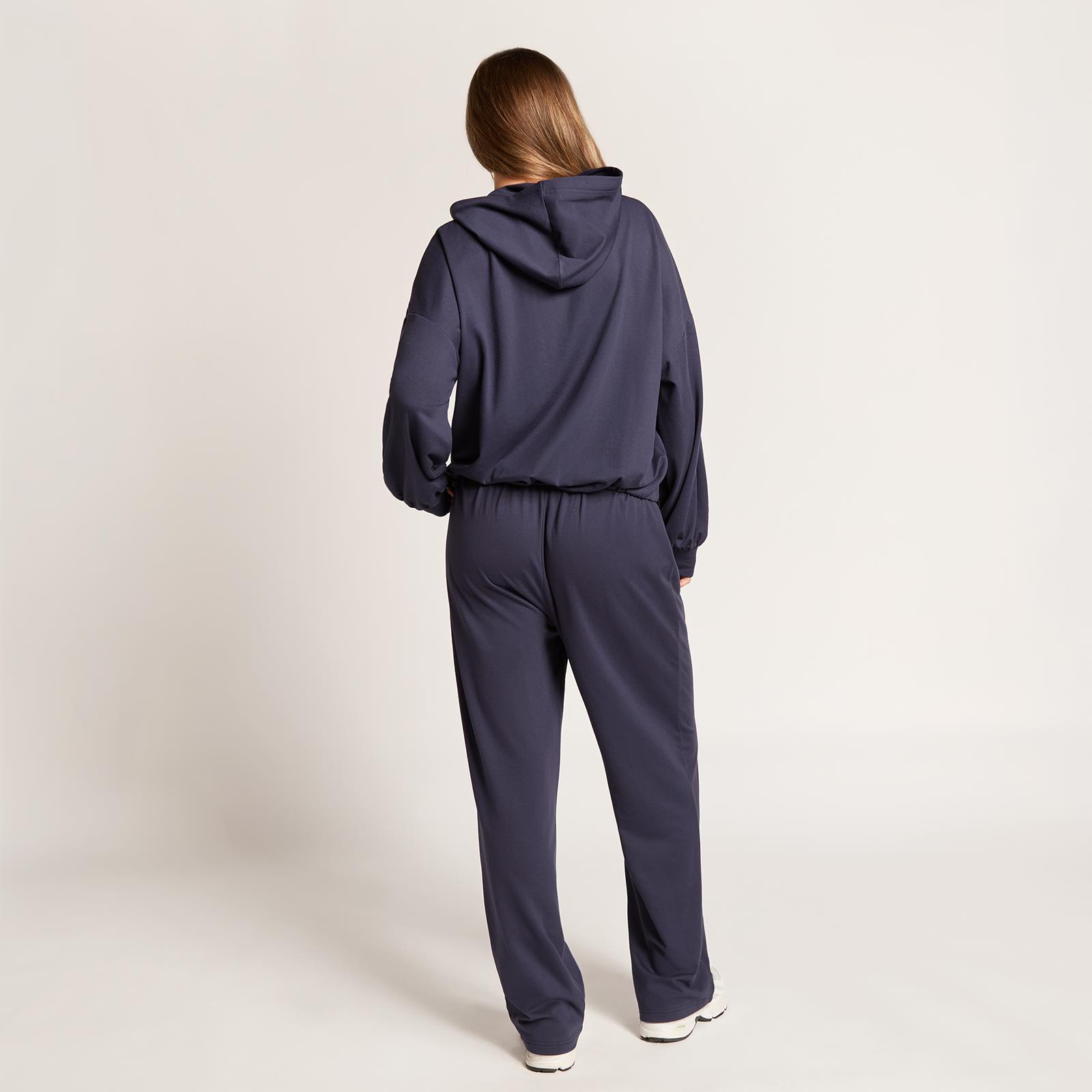 OHS Bubble Hem Co-Ord Set Hoodie Drawstring Relaxed Joggers Tracksuit Loungewear