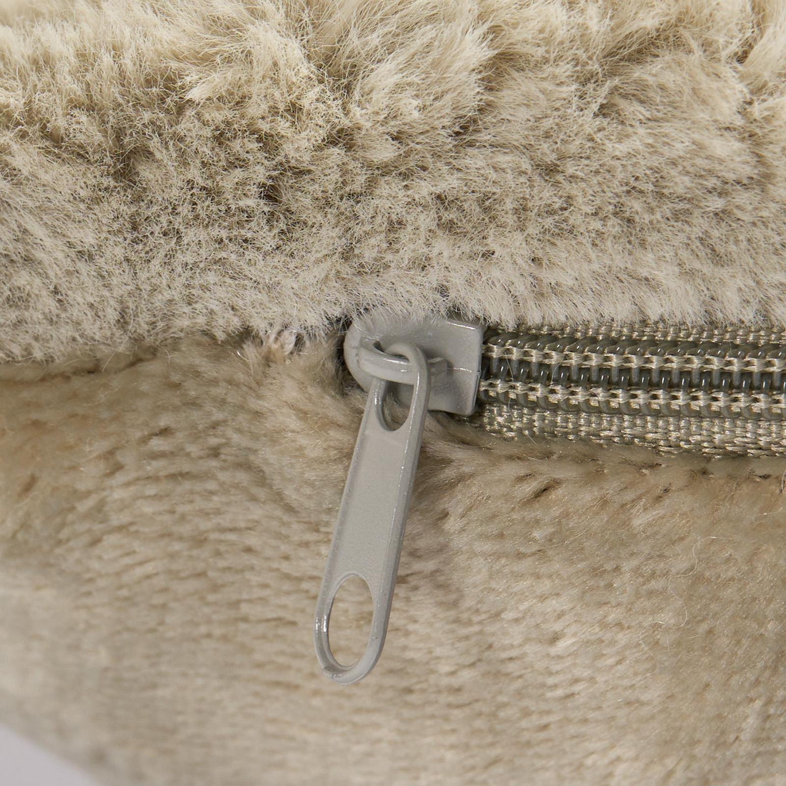 OHS Thick Rib Cushion Covers Faux Fur Soft Fleece Square Pillowcases Home Decor