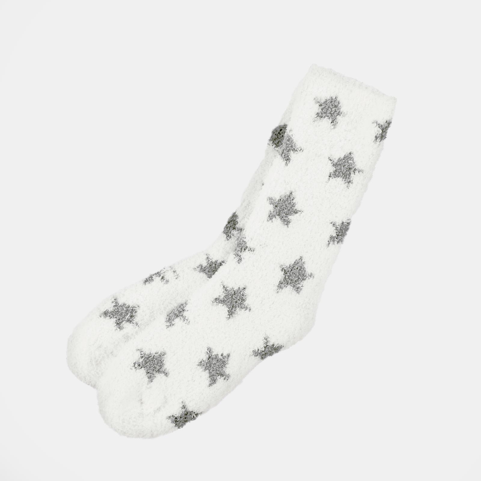 Star Fluffy Bed Socks Womens Warm Soft Fleece 3 Pairs Pack Plush Lounge Ladies