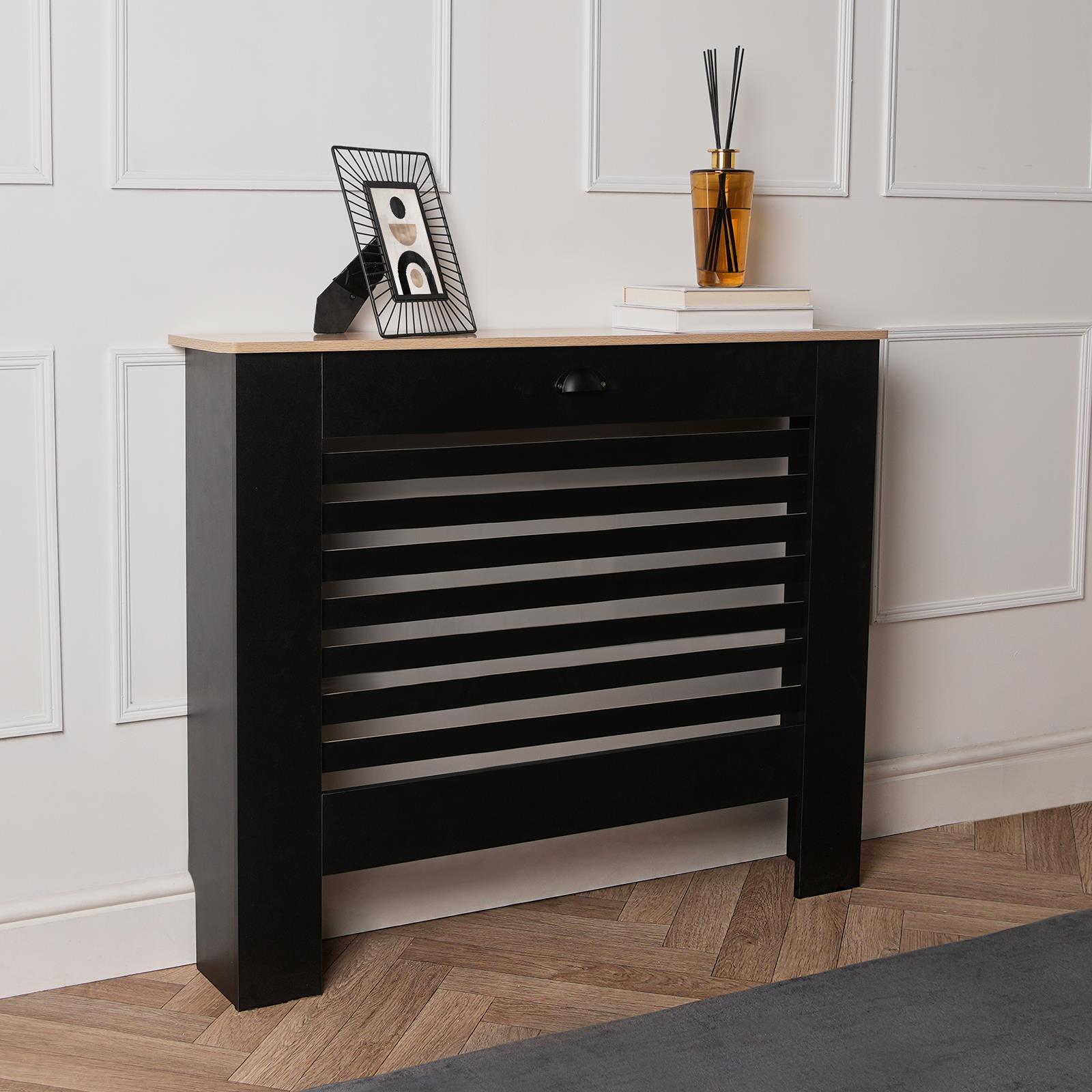 Wooden Radiator Cover Side Board S M L Cabinet Shelf Modern Hallway Furniture - Picture 29 of 55
