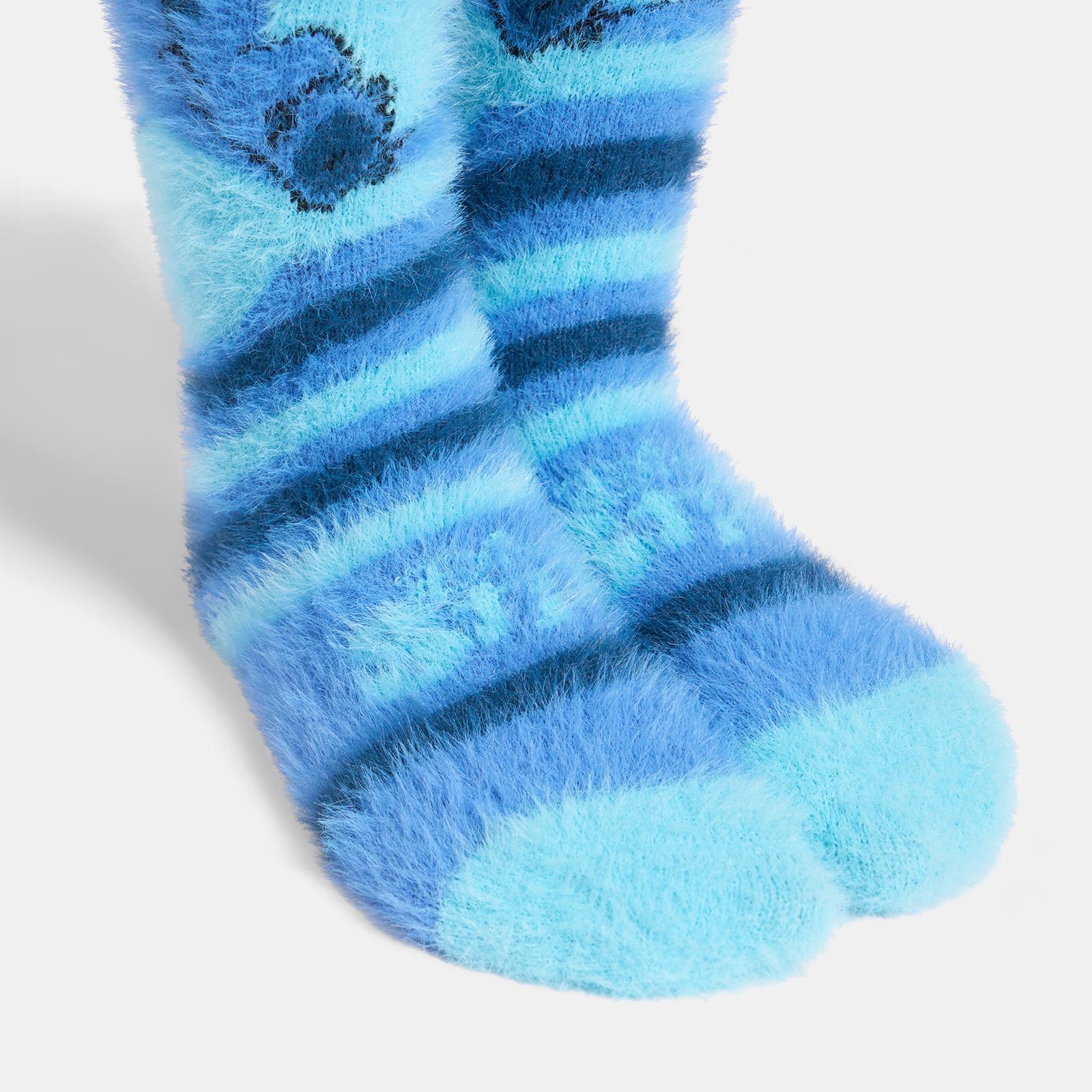OHS x Stitch Socks 3 Pair Warm Soft Fluffy Fleece Indoor Bed Lounge Sock Slipper