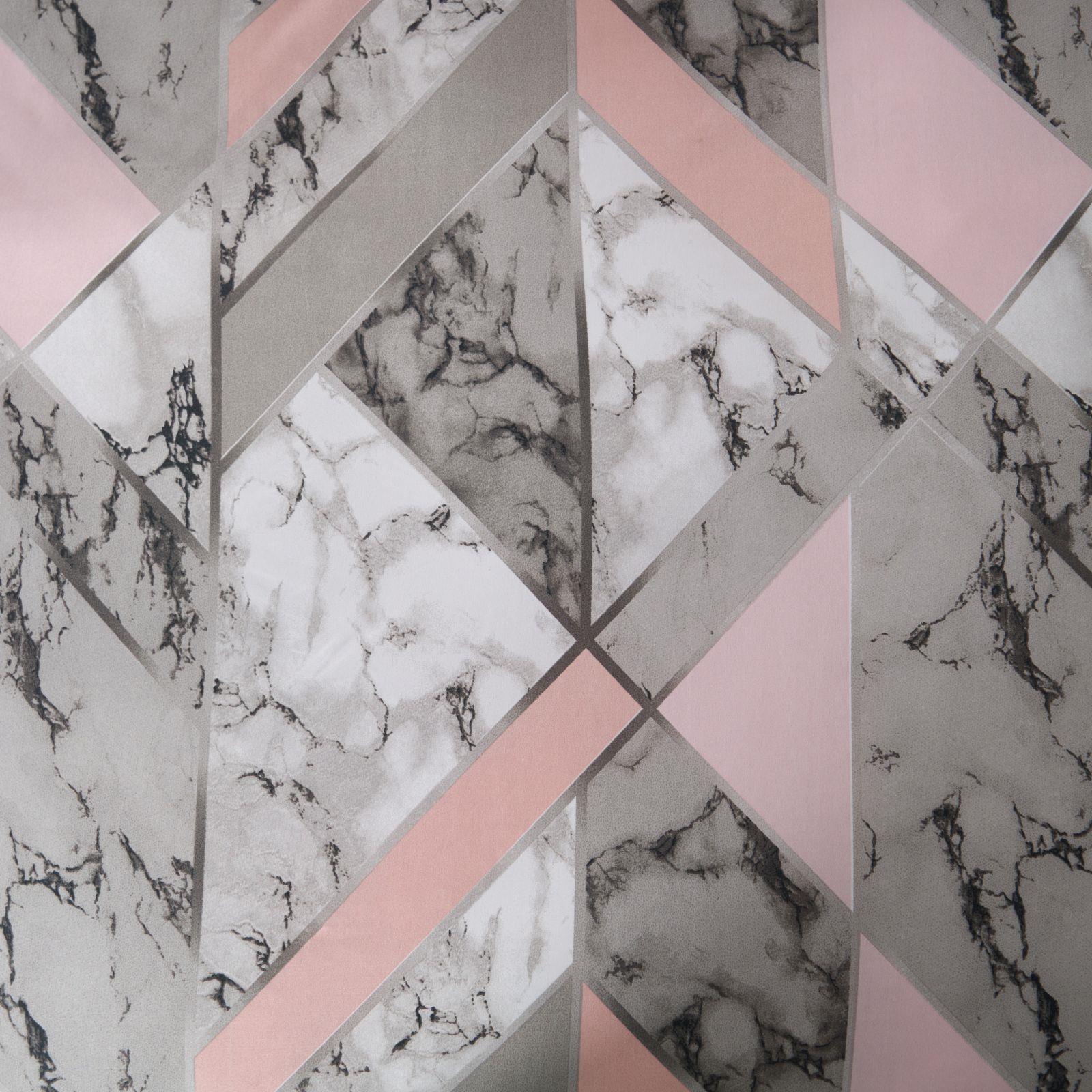 OHS Marble Reversible Duvet Cover Pillowcases Bedding Set Double King