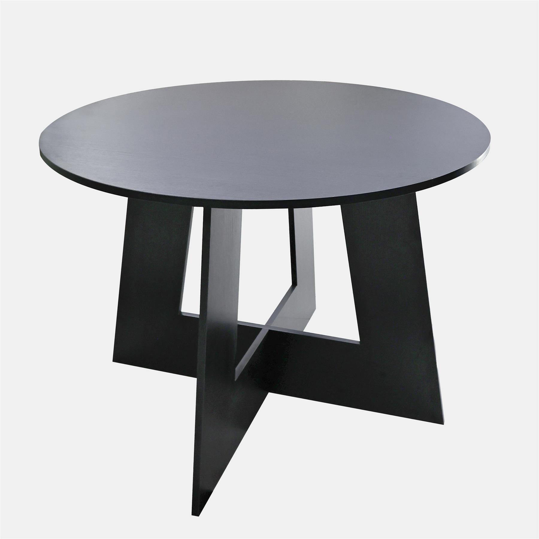 OHS Angular Dining Table 4-Seater Round Circle Kitchen Tables Engineered Wood