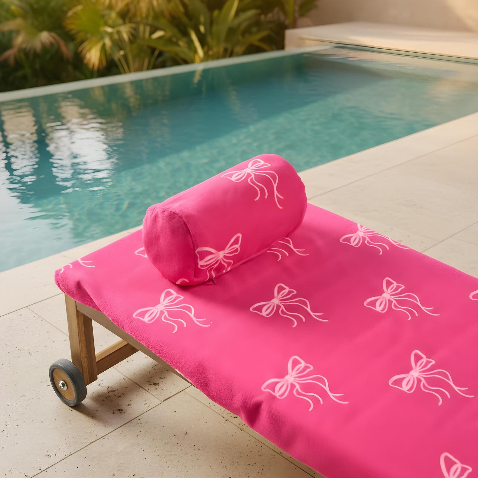 OHS Bows Beach Bolster Travel Cushion Neck Support Filled Pillow