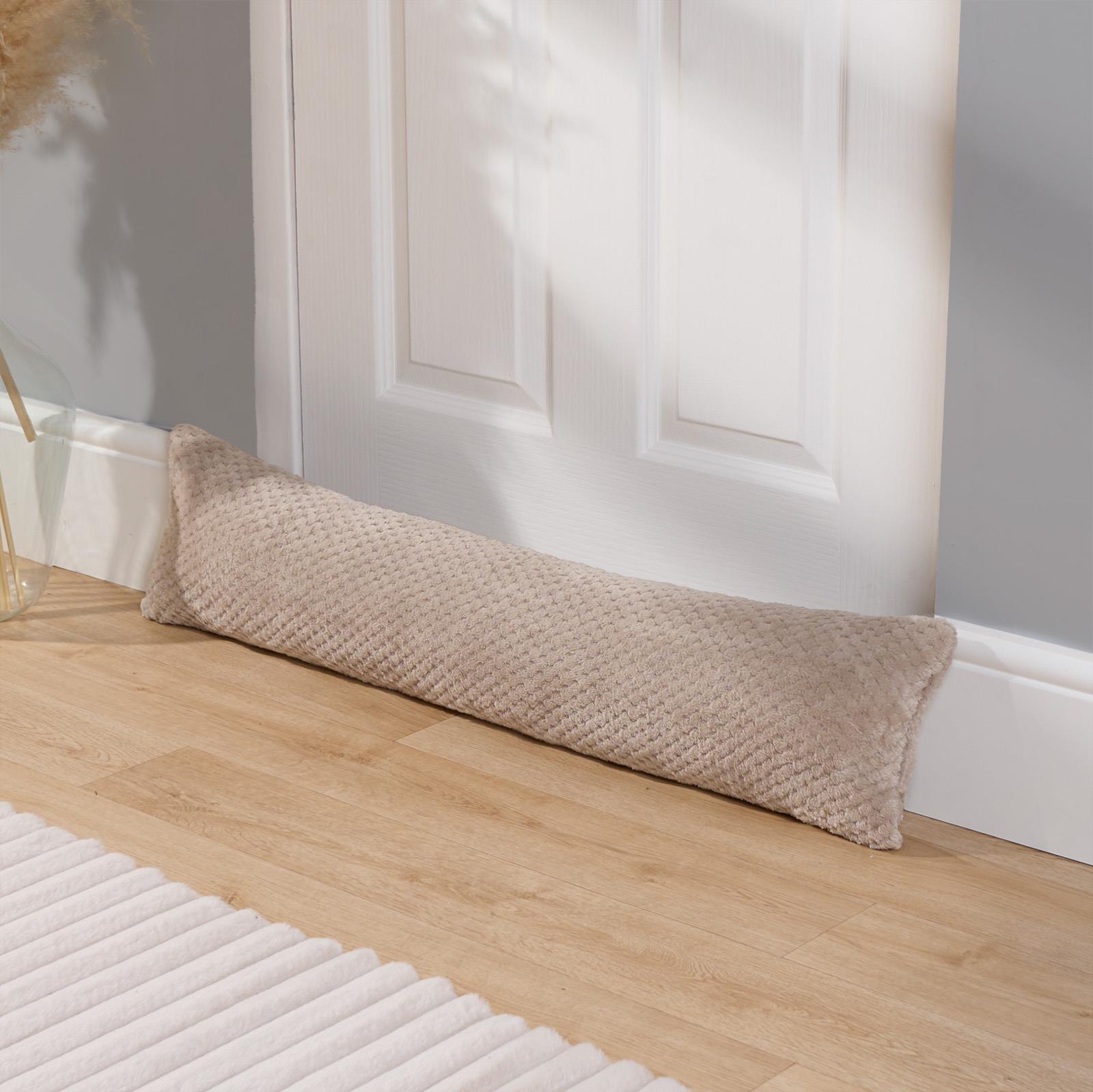 Fabric Door Draught Excluder Weather Seal Waffle Fleece Window Draft Insulation