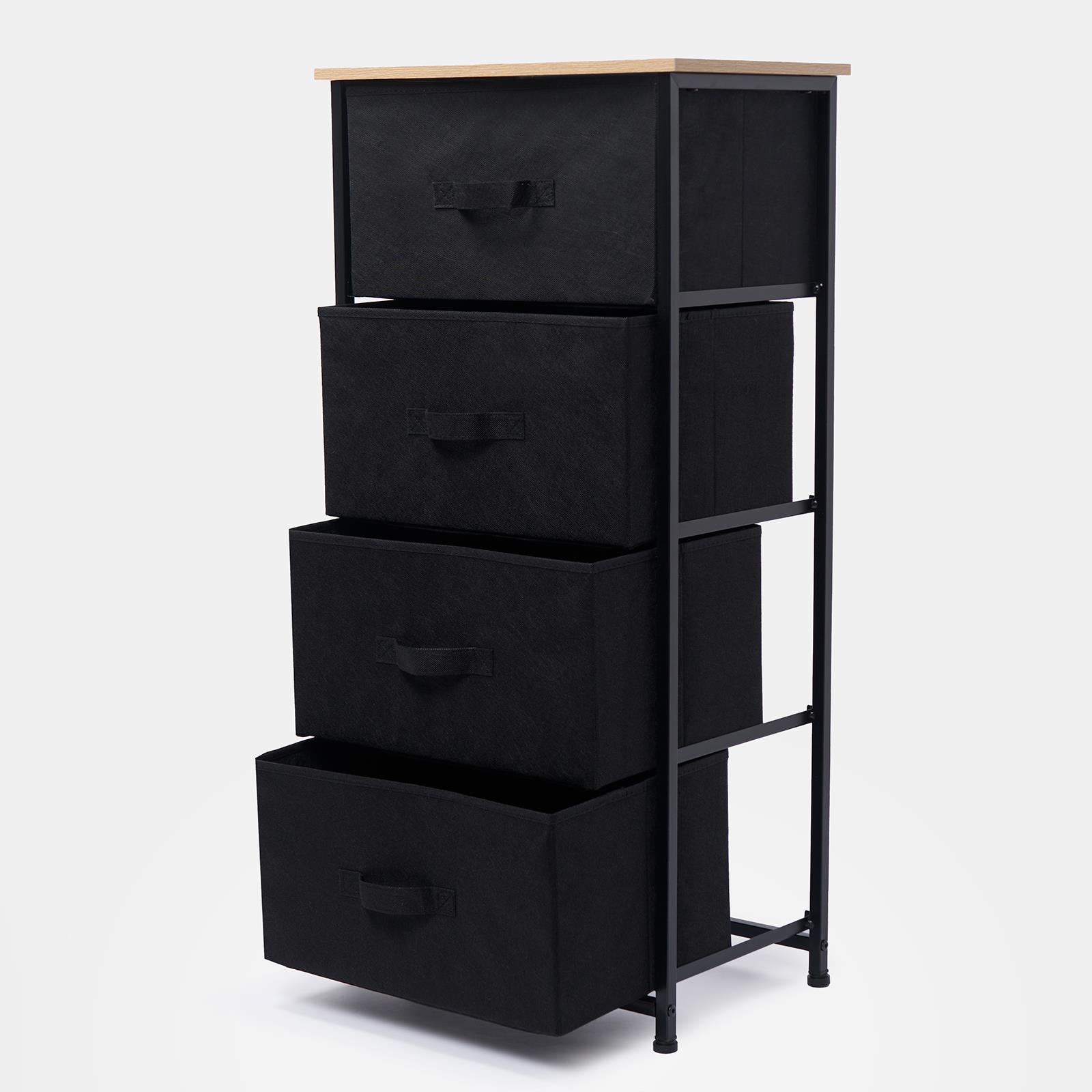 Fabric Cabinet Bedside 2/3/4 Drawers Storage Unit Clothes Shoes Home Organiser - Picture 81 of 94