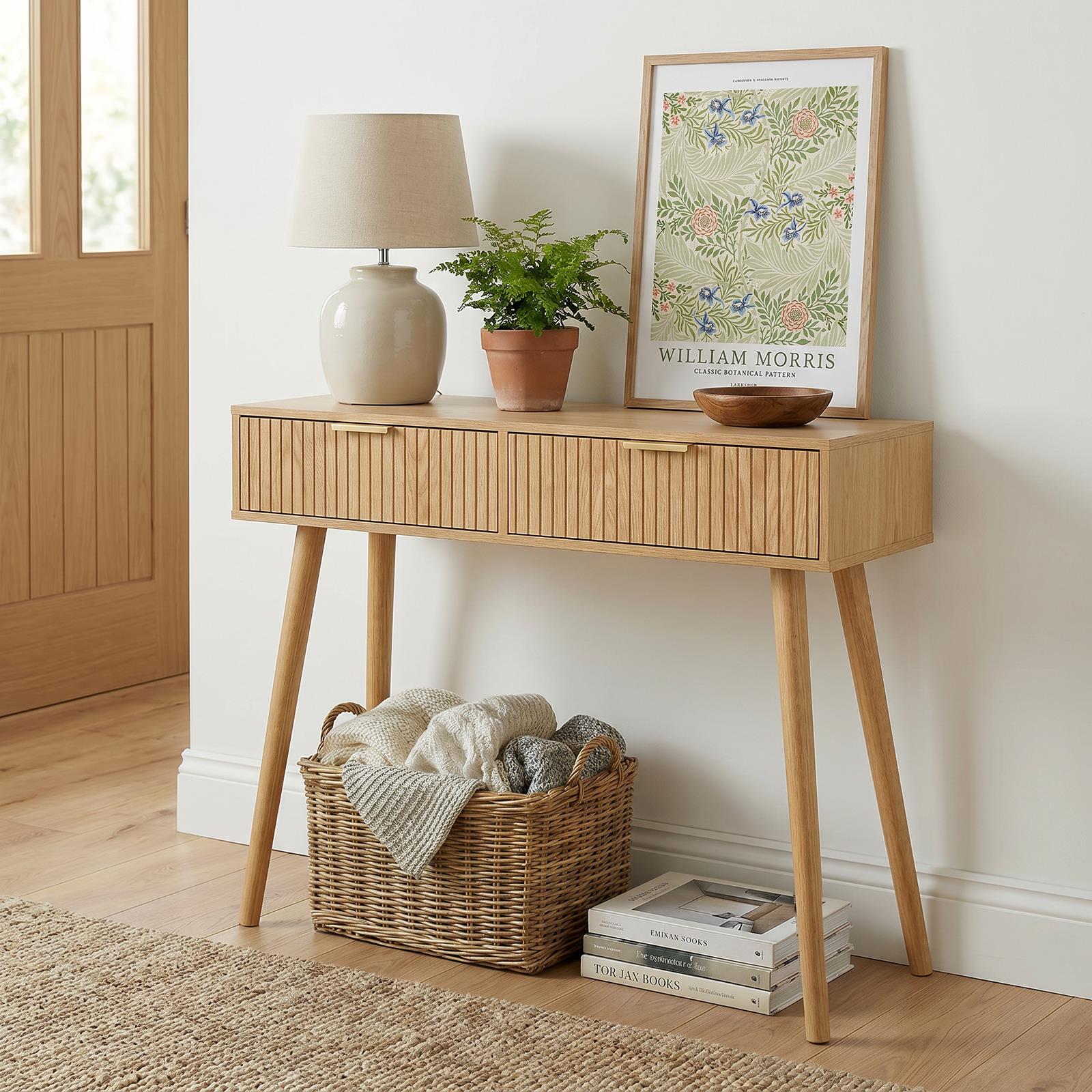 OHS Venice Console Table Engineered Wood Dressing Tables Entryway Display Unit