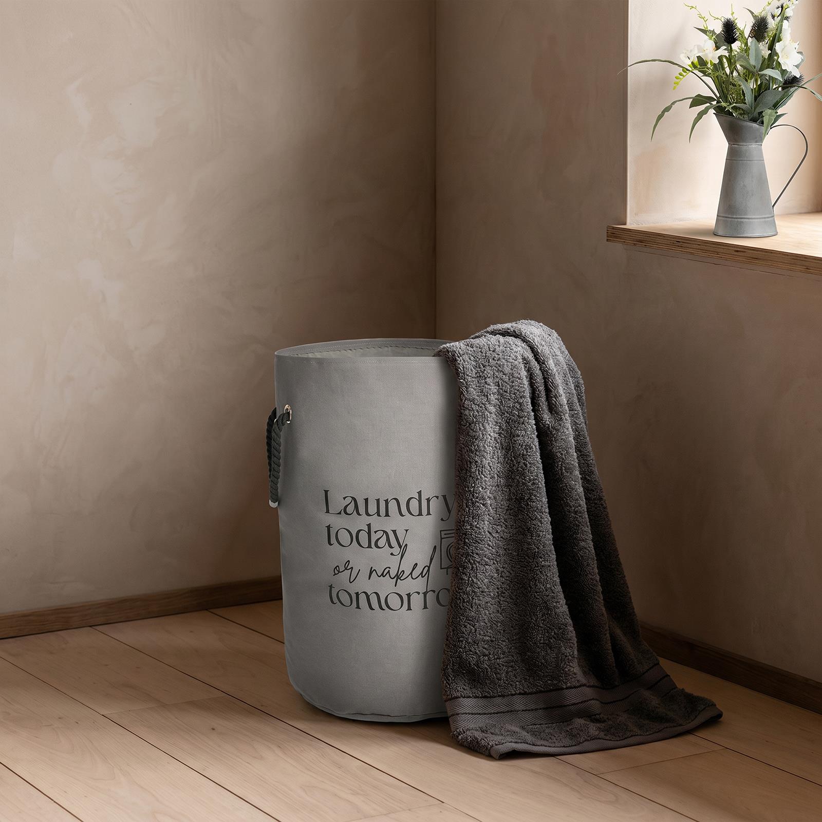 OHS Slogan Laundry Bag Foldable Hamper Basket Washing Bin Clothes Storage