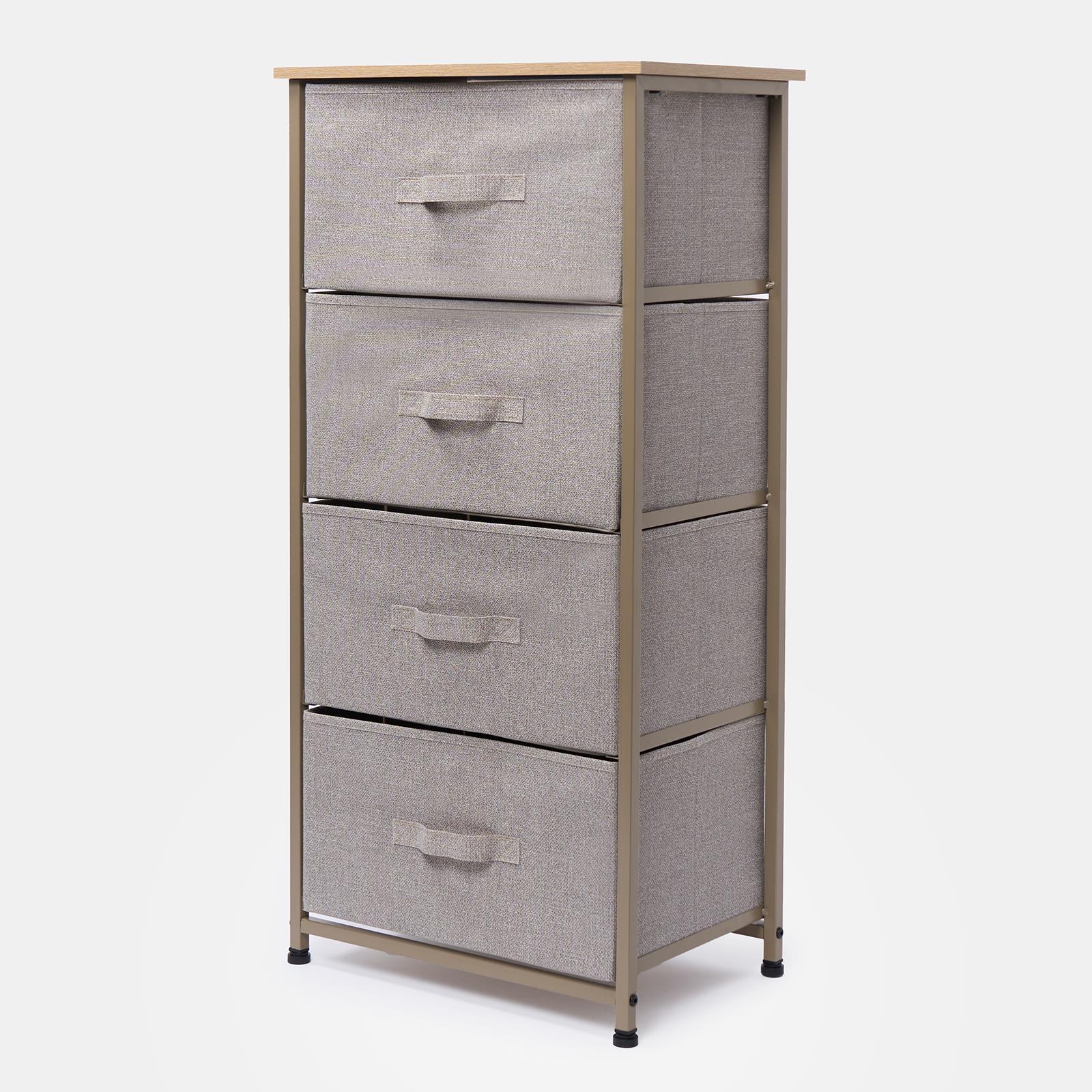 Fabric Cabinet Bedside 2/3/4 Drawers Storage Unit Clothes Shoes Home Organiser - Picture 70 of 94