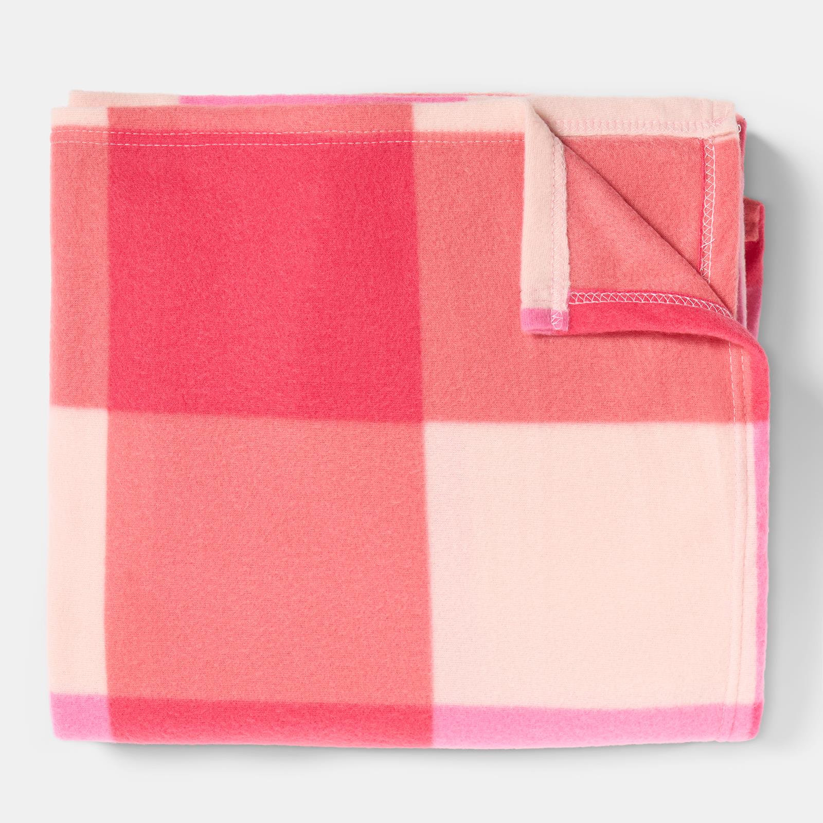 OHS Gingham Print Throw Soft Blanket Polar Fleece Lightweight Bedspread