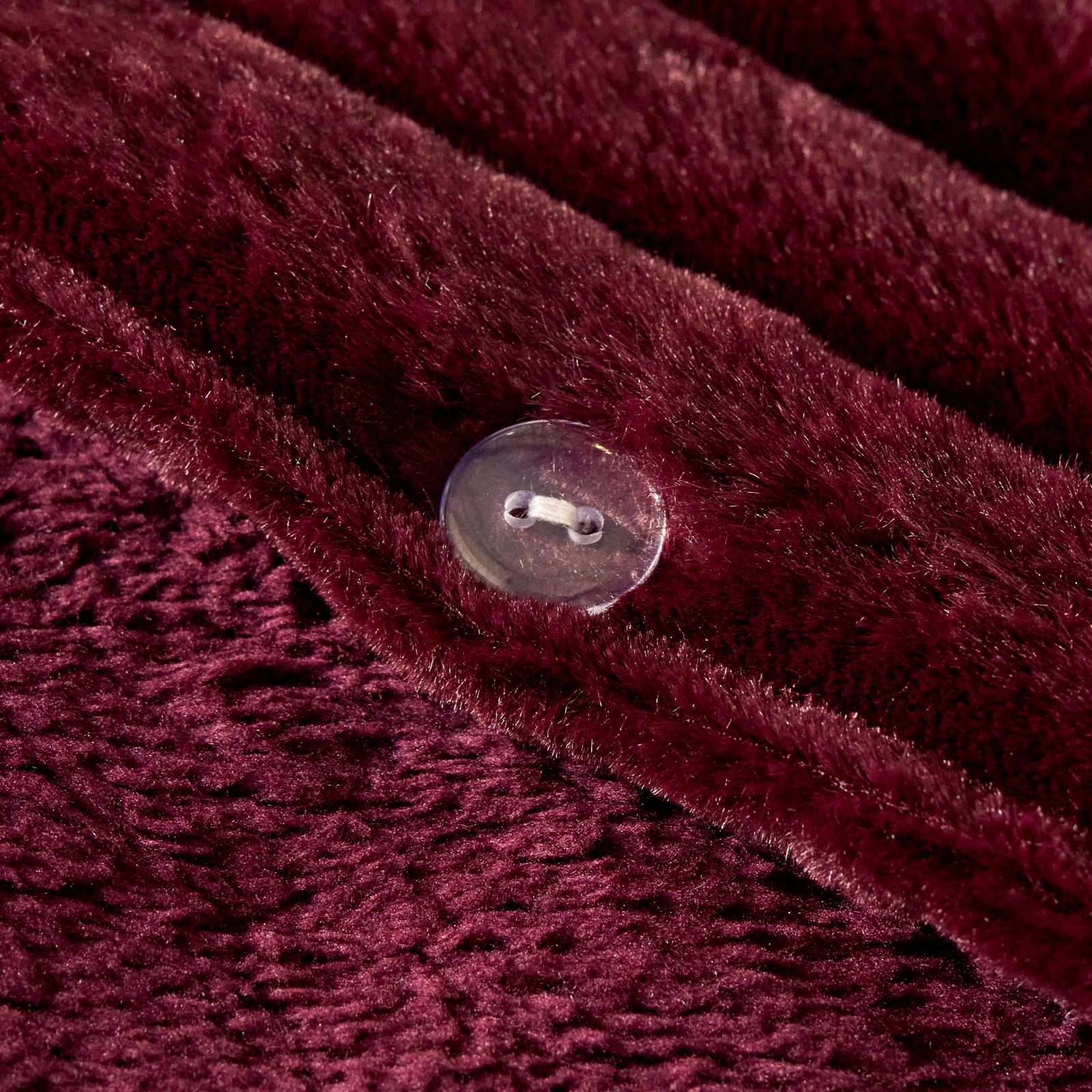 OHS Ribbed Fleece Bedding Set Soft Faux Fur Thermal Duvet Cover with Pillowcase 