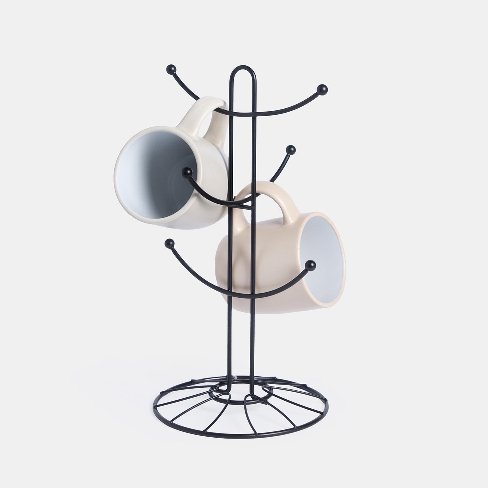 OHS Metal Mug Tree Countertop Wire Cup Holder Hanger Rack Non Slip Organiser