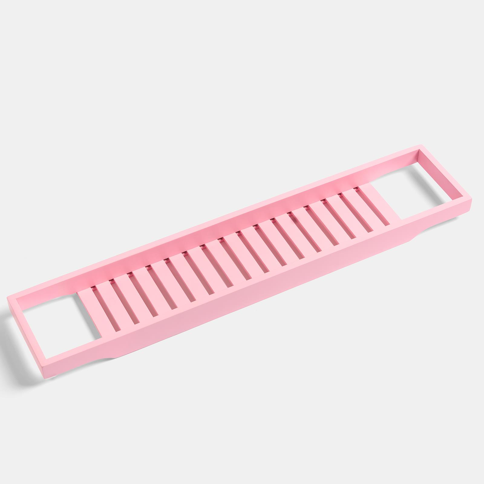 OHS Bamboo Bath Tub Rack Storage Bathroom Caddy Shelf Tray Soap Holder Tidy Unit