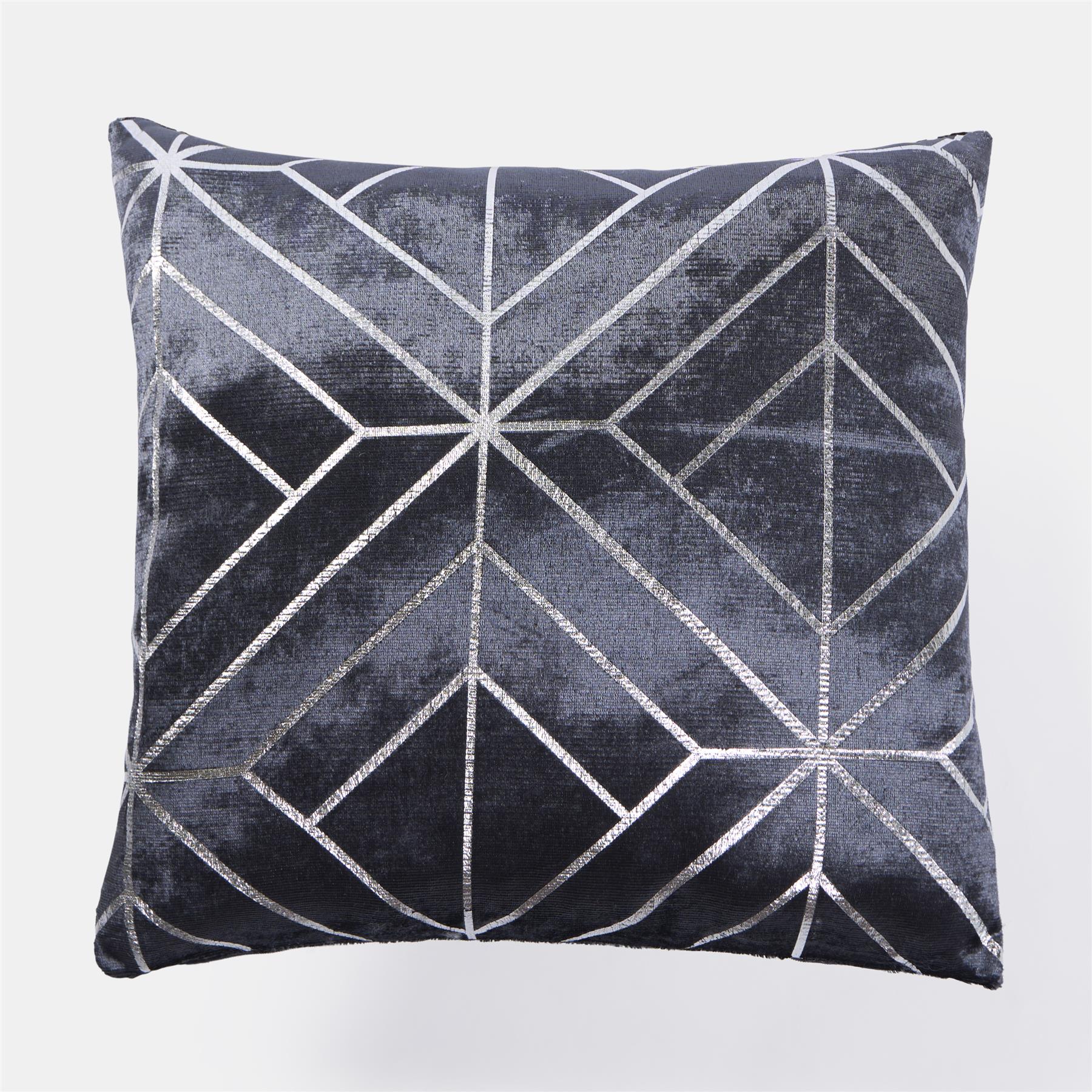 Velvet Cushion Covers Metallic Luxury Geometric Set of 2 or 4 Sofa Chair Inserts