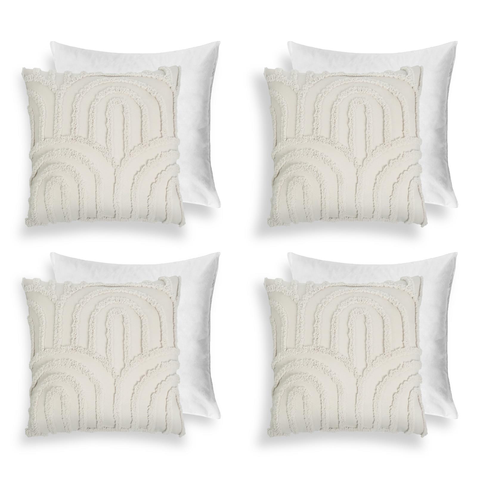 OHS Tufted Cushion Covers 2 Pack Arches Decorative Square Pillowcases
