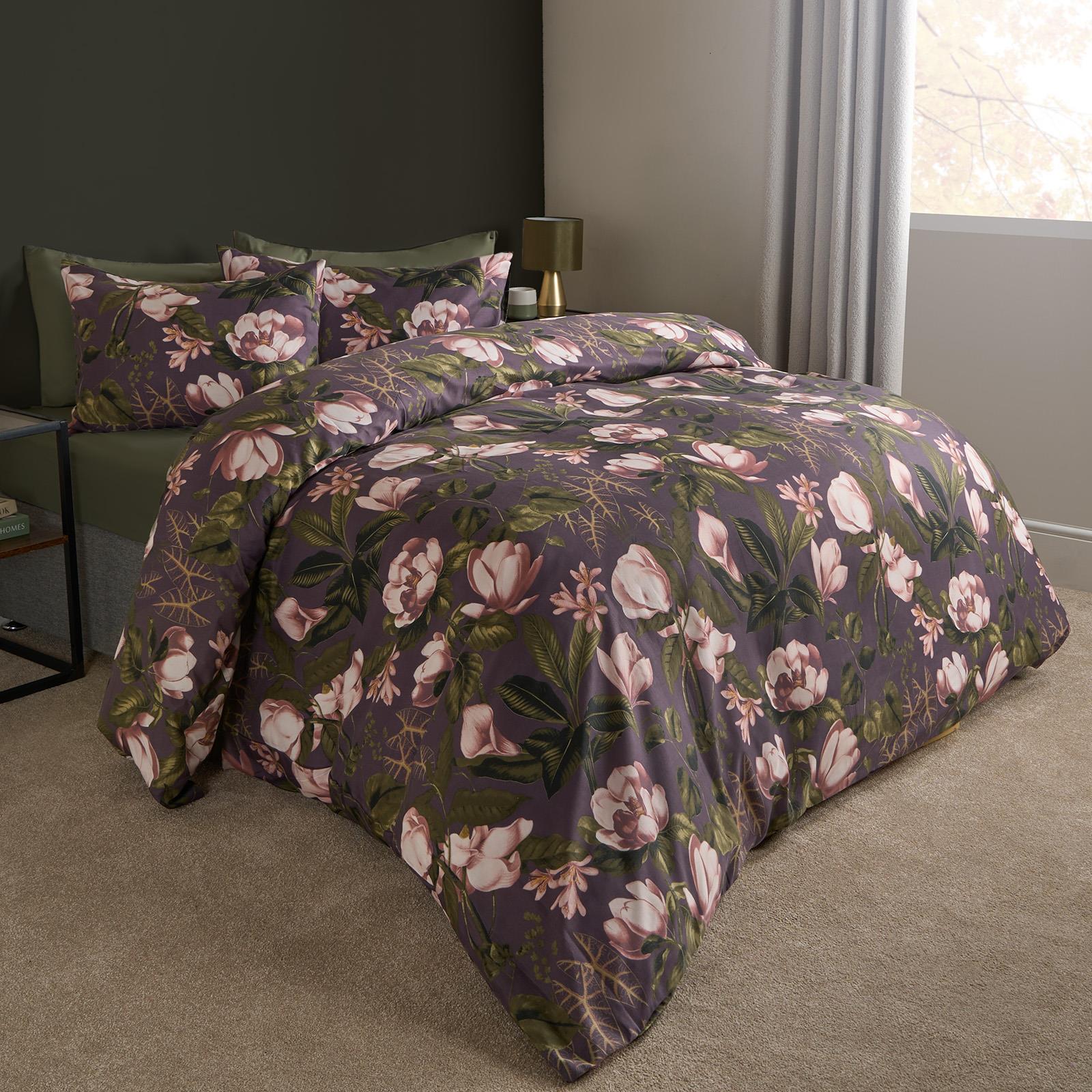 Floral Duvet Cover Quilt Bedding Set Reversible with Pillowcase Double King Size