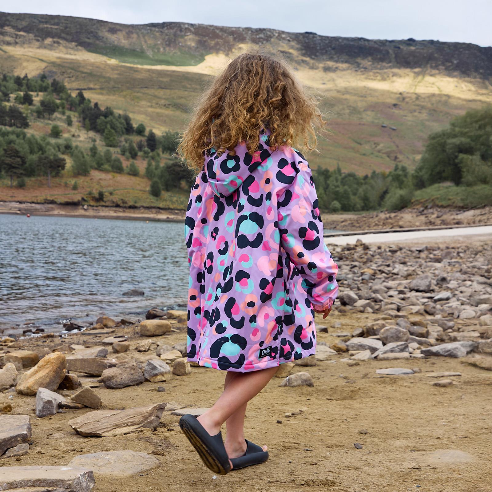OHS Drying Changing Robe Sherpa Lined Water Resistant Oversize Coat Adults Kids