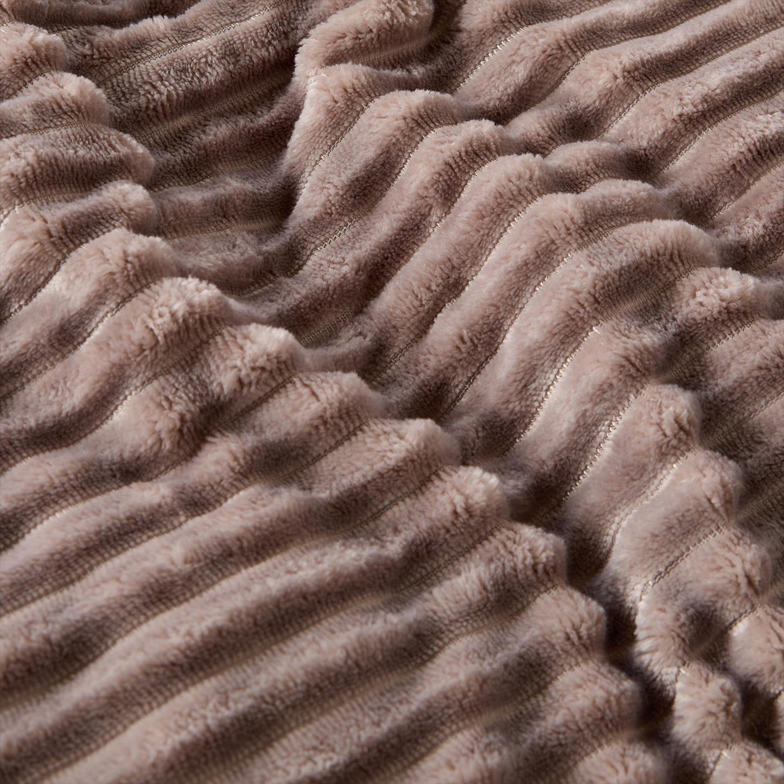 OHS Ribbed Fleece Duvet Cover Set Sherpa Reverse Thermal Supersoft Bedding