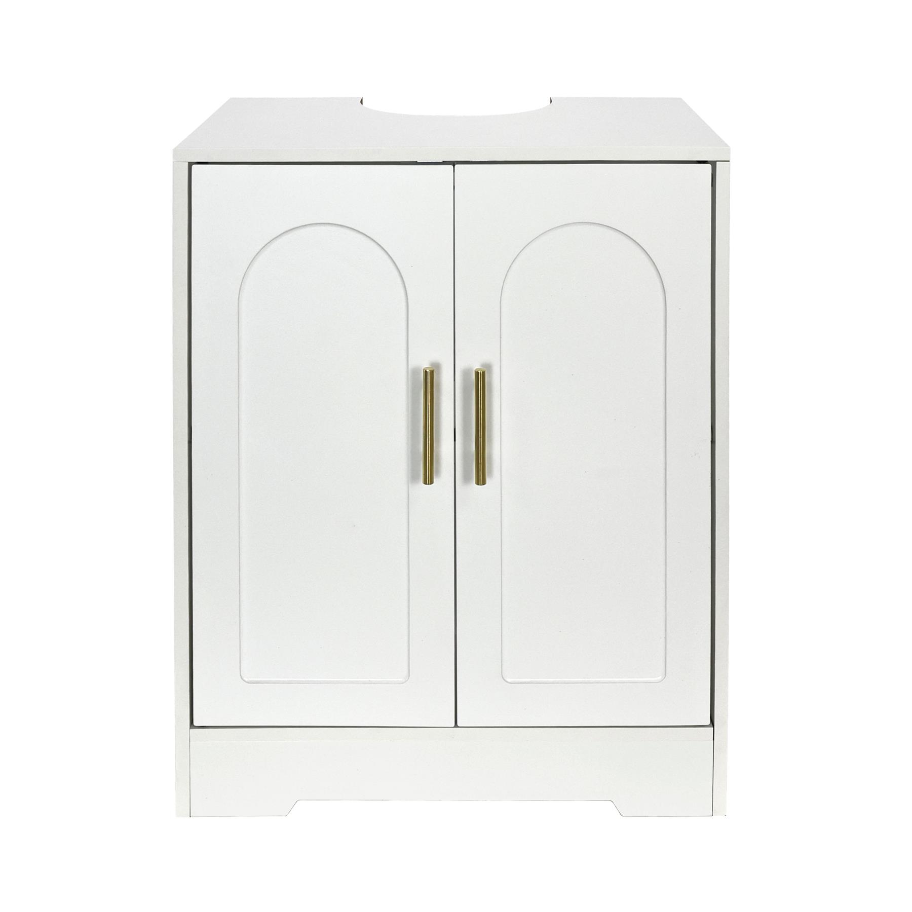 OHS Arch Under Sink Bathroom Cabinet with 2 Doors Wooden Under Basin Storage