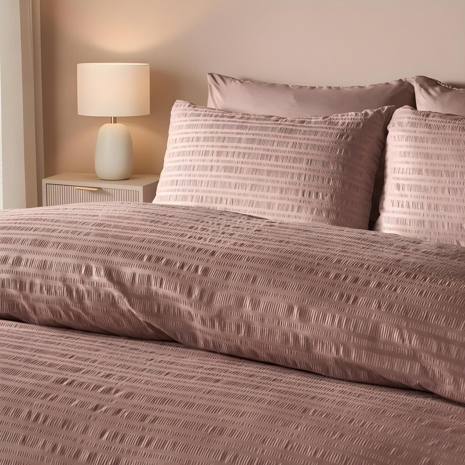 OHS Embossed Bedding Set Textured Duvet Cover with Pillowcase