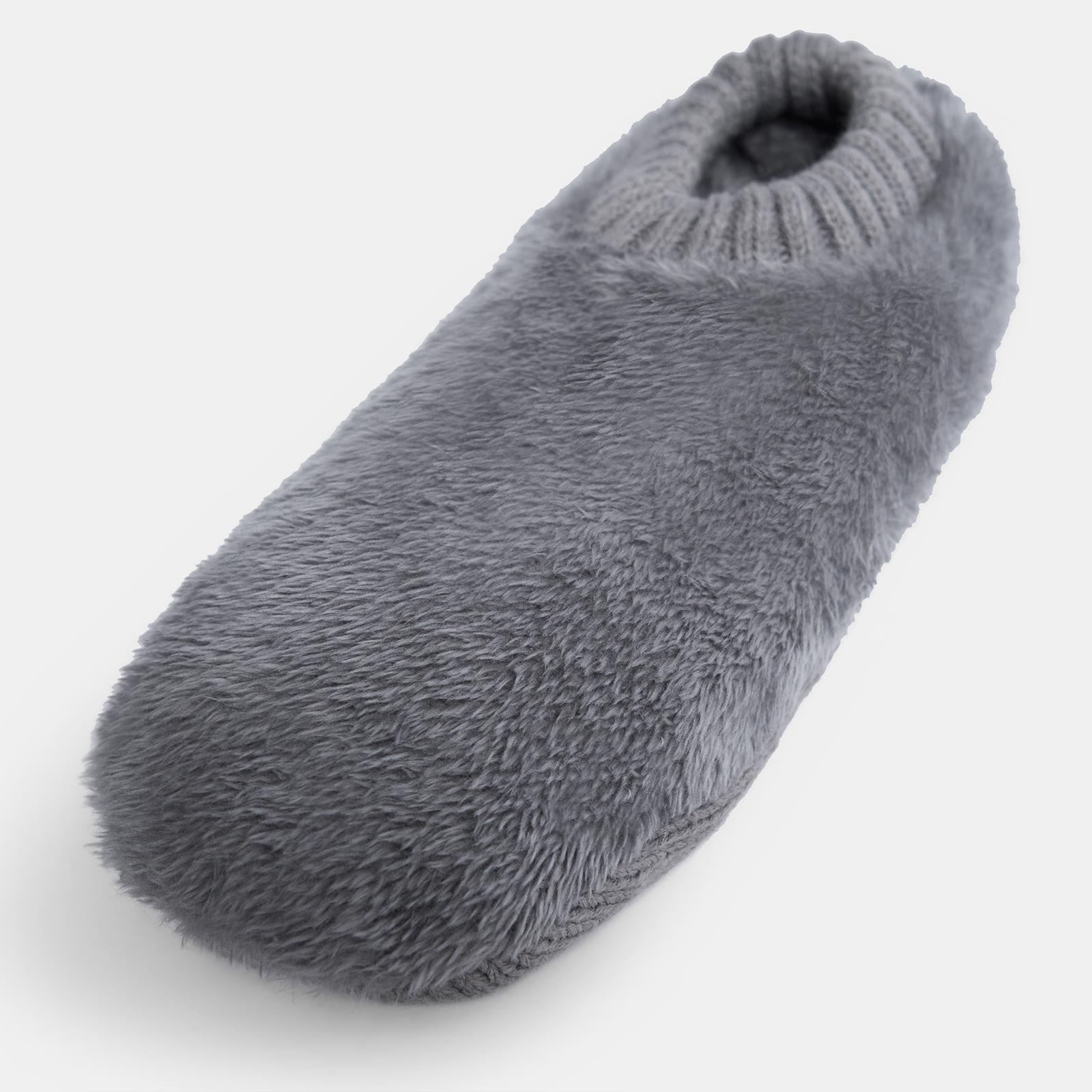 OHS Mens Bed Socks Slipper Teddy Fleece Fluffy Thick Indoor Marl Lounge Warm