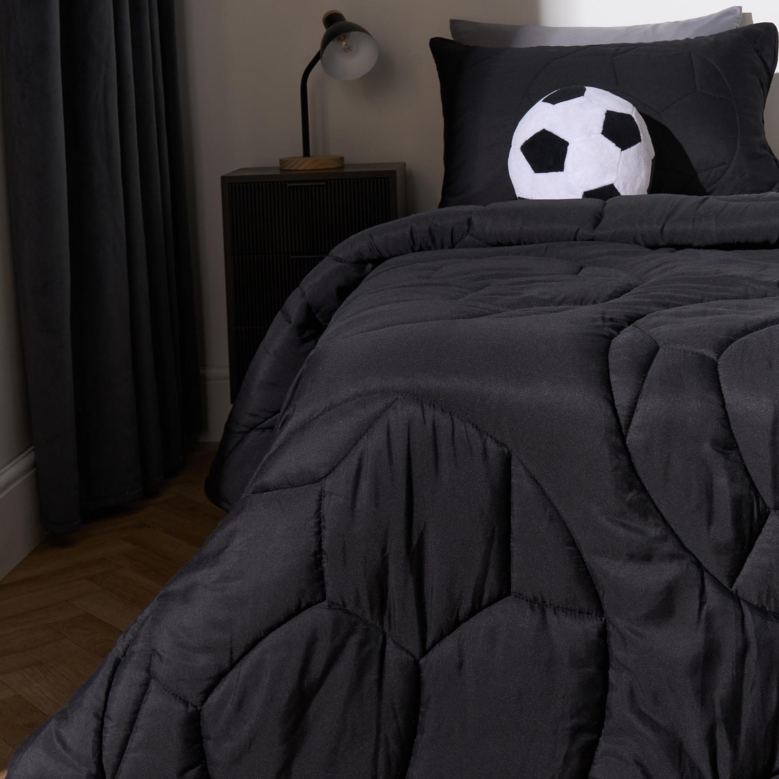 Coverless 7.5 Tog Football Duvet Cover Pillowcase Embossed Set Kids Bed Quilted