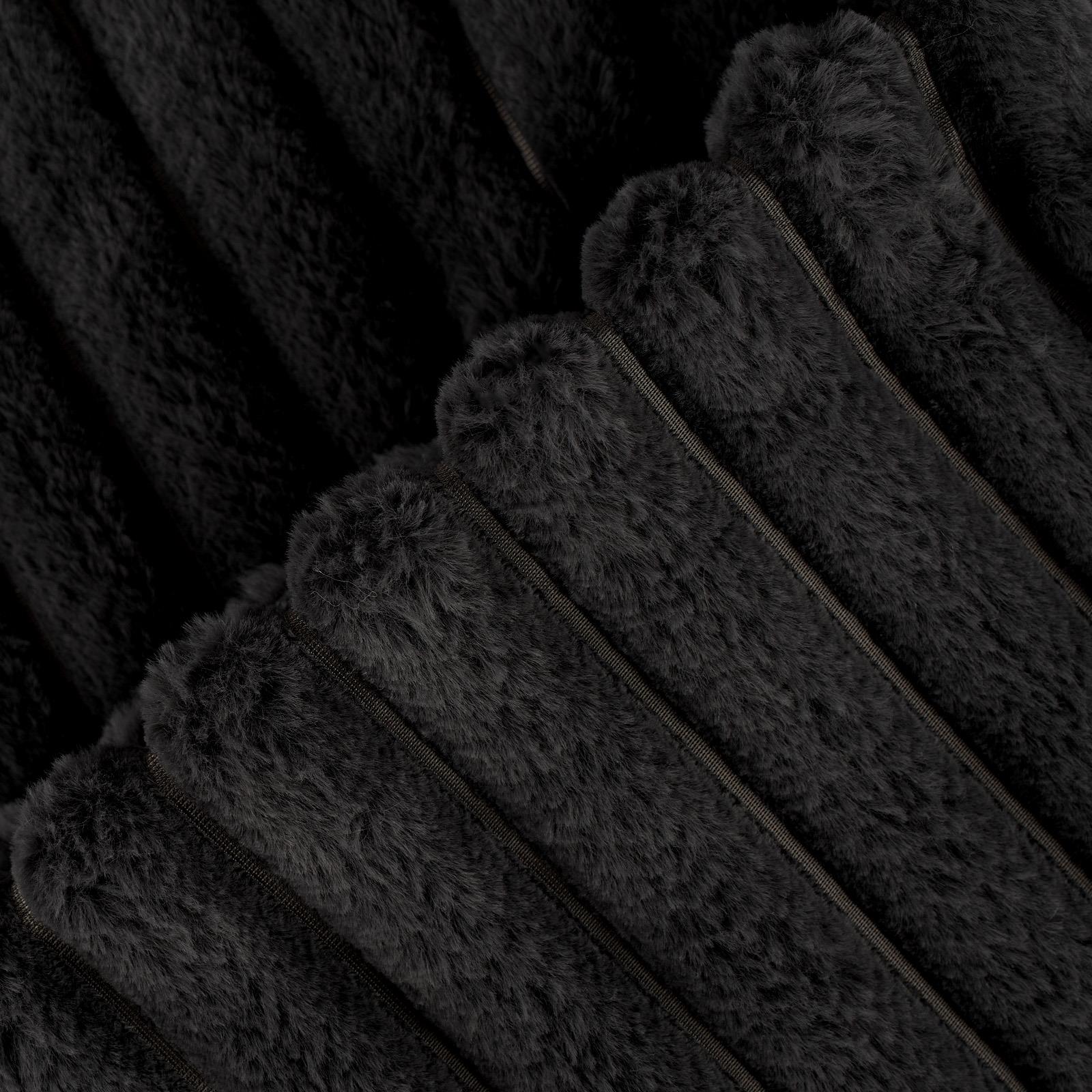 OHS Faux Fur Ribbed Fleece Throw Over Bed Blanket Warm Supersoft