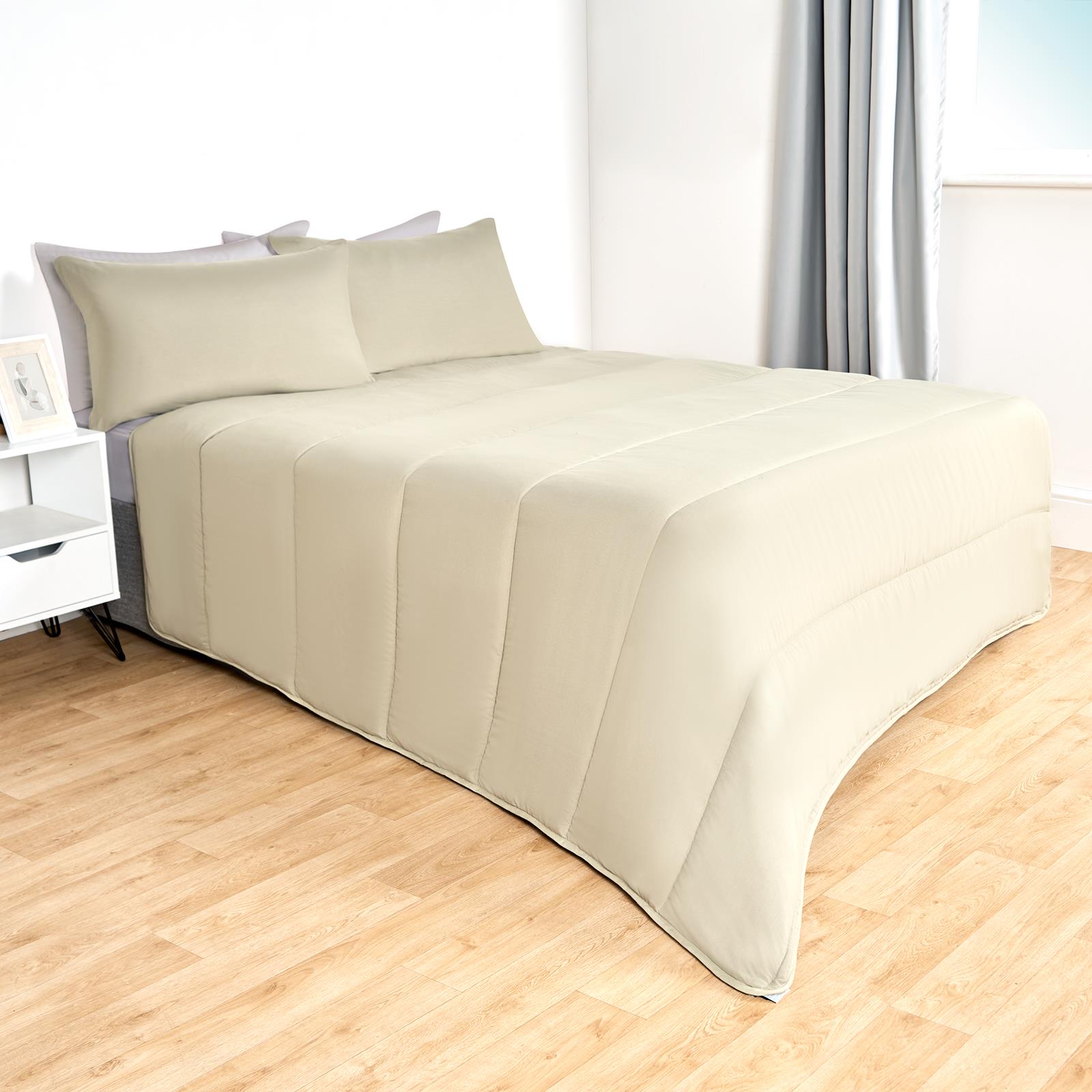 OHS Coverless 10.5 TOG Soft Duvet Pillowcase Quilted Bedding Set Single Double - Picture 98 of 107