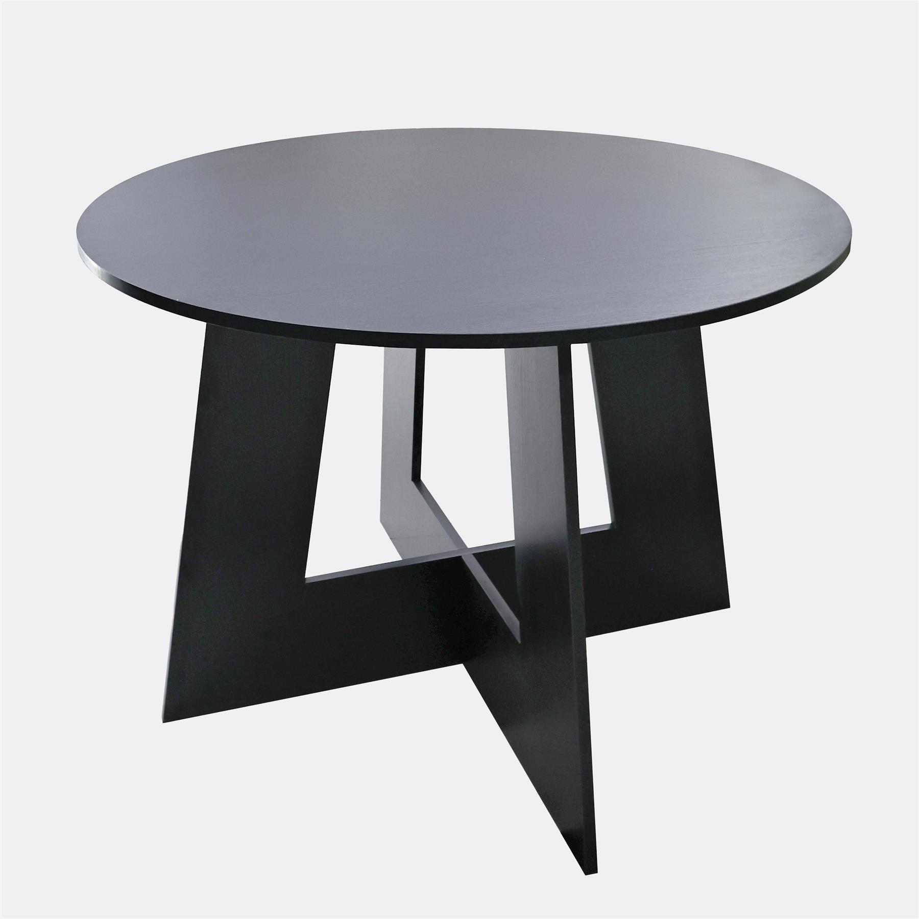 OHS Angular Dining Table 4-Seater Round Circle Kitchen Tables Engineered Wood