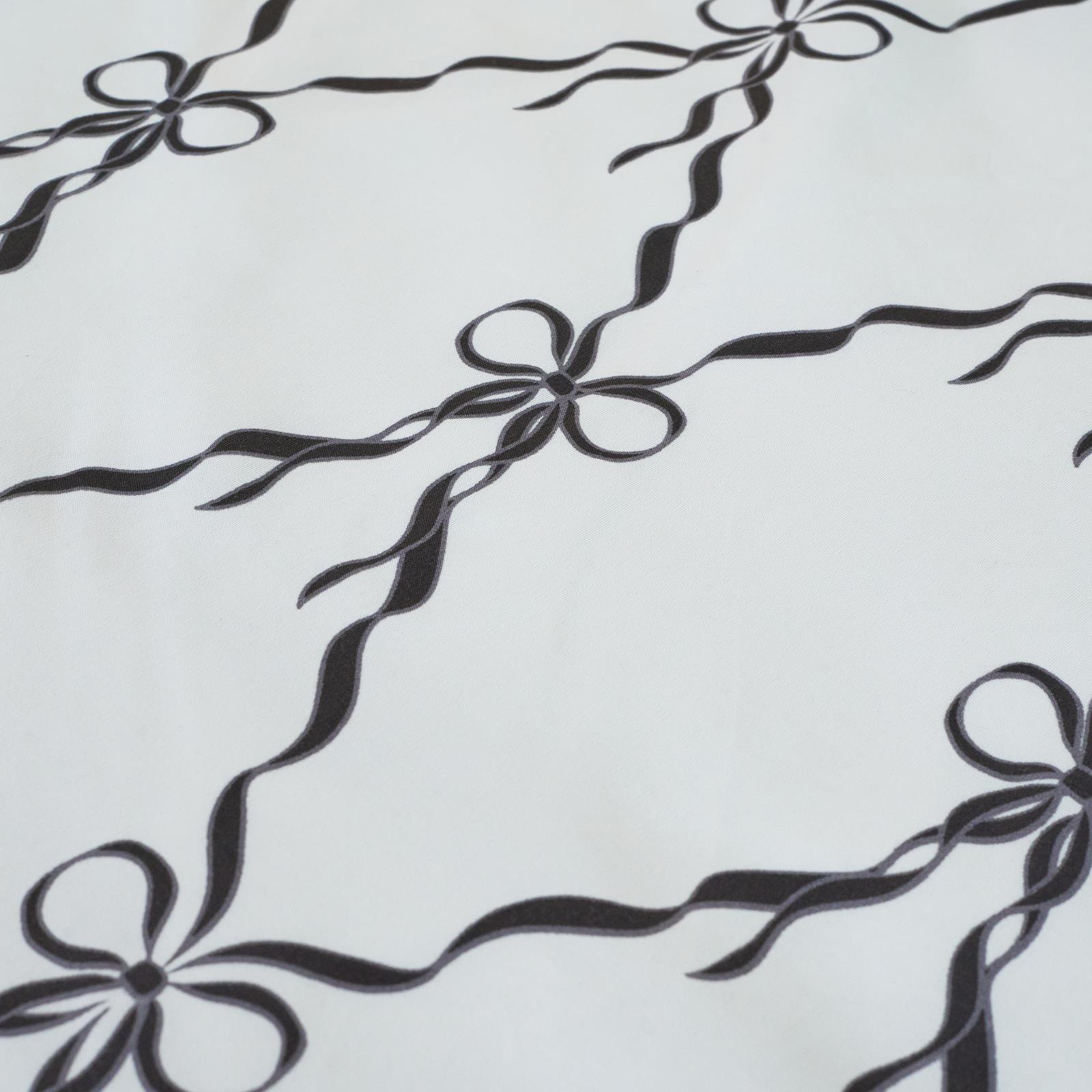 OHS Bow Lattice Bedding Set Microfibre Reversible Duvet Cover with Pillowcase
