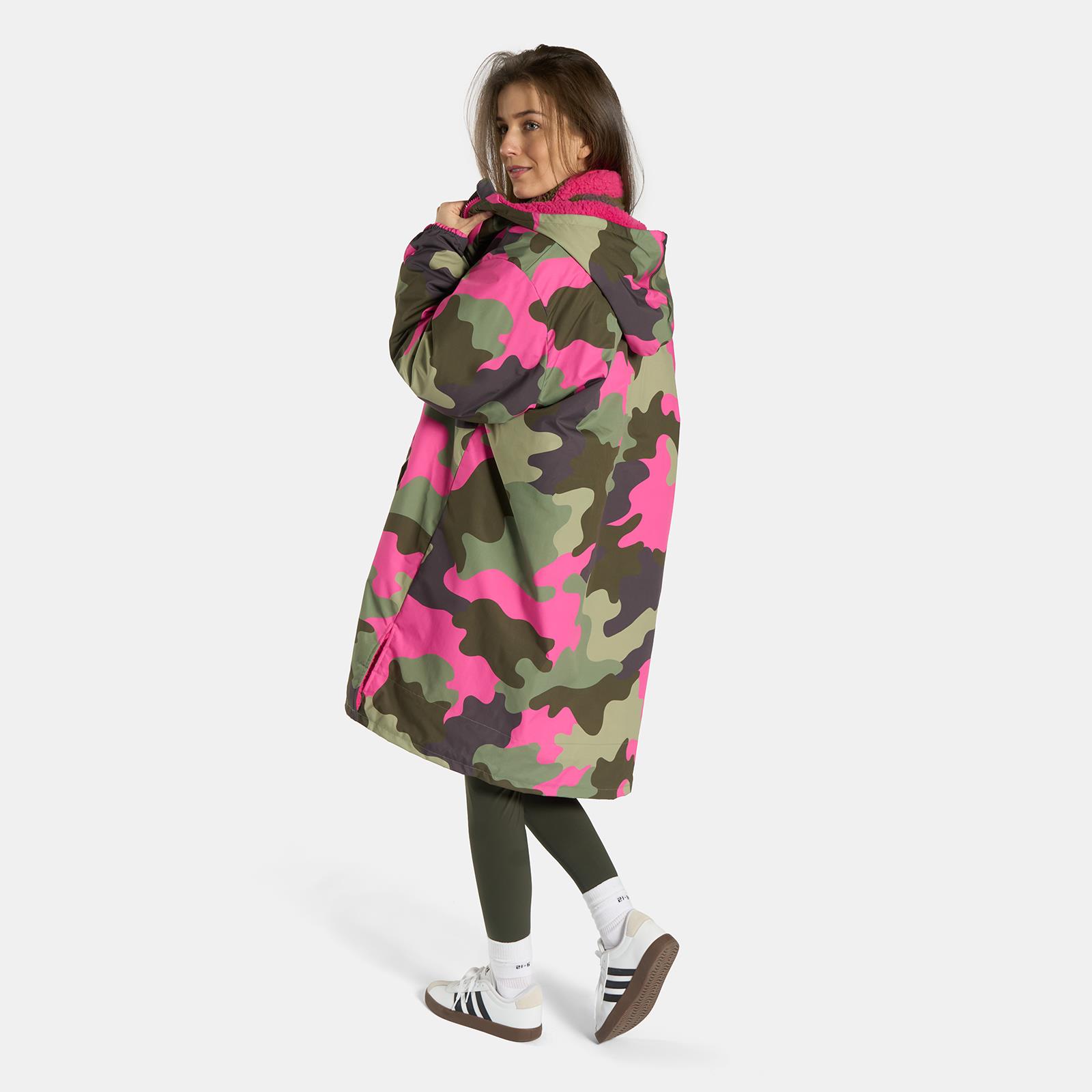 OHS Drying Changing Robe Sherpa Lined Water Resistant Oversize Coat Adults Kids