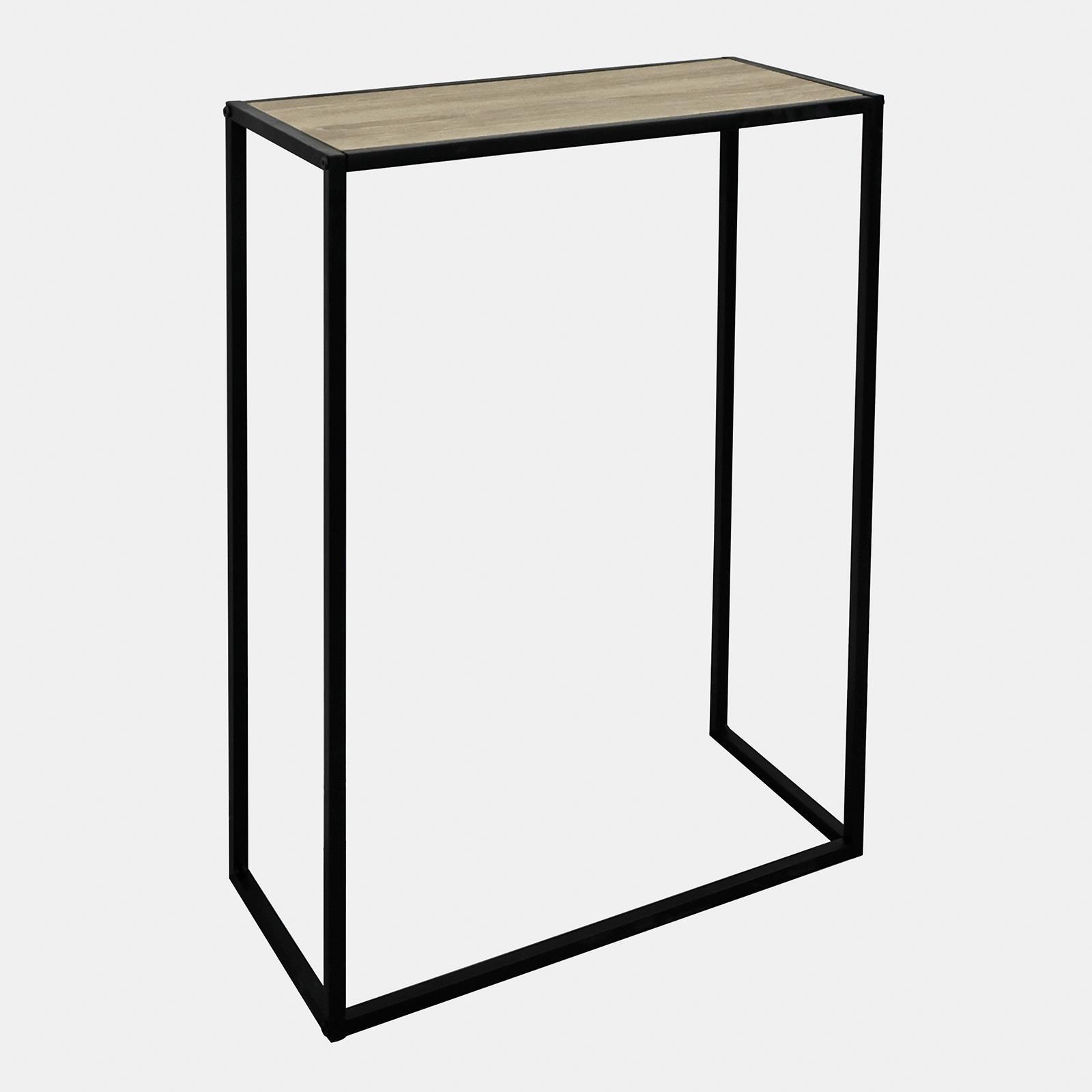 OHS Marble End Table Modern Console Bedroom Side Nightstand Metal Frame