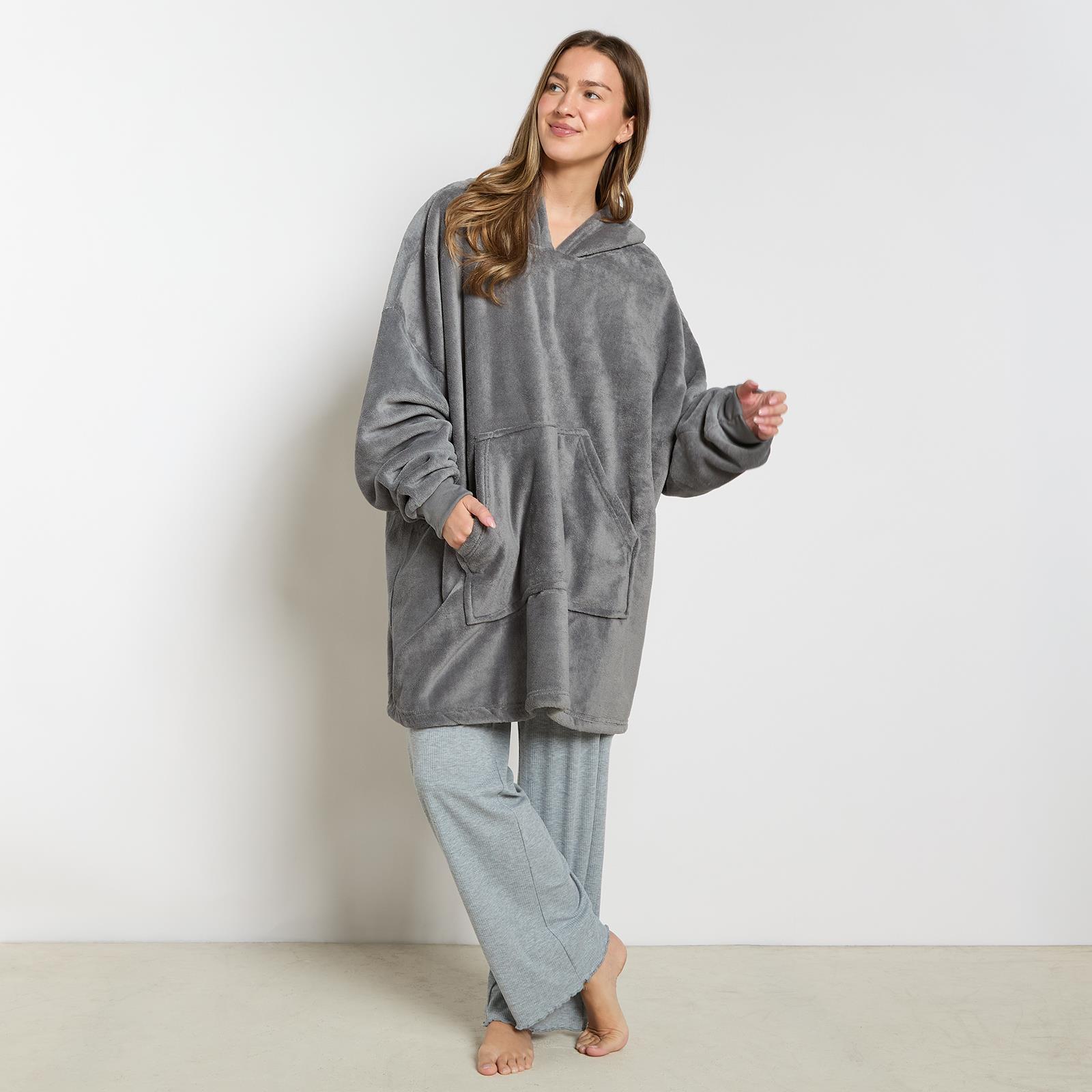 OHS Hoodie Blanket Oversized Ultra Plush Sherpa Giant Big Hooded Sweatshirt