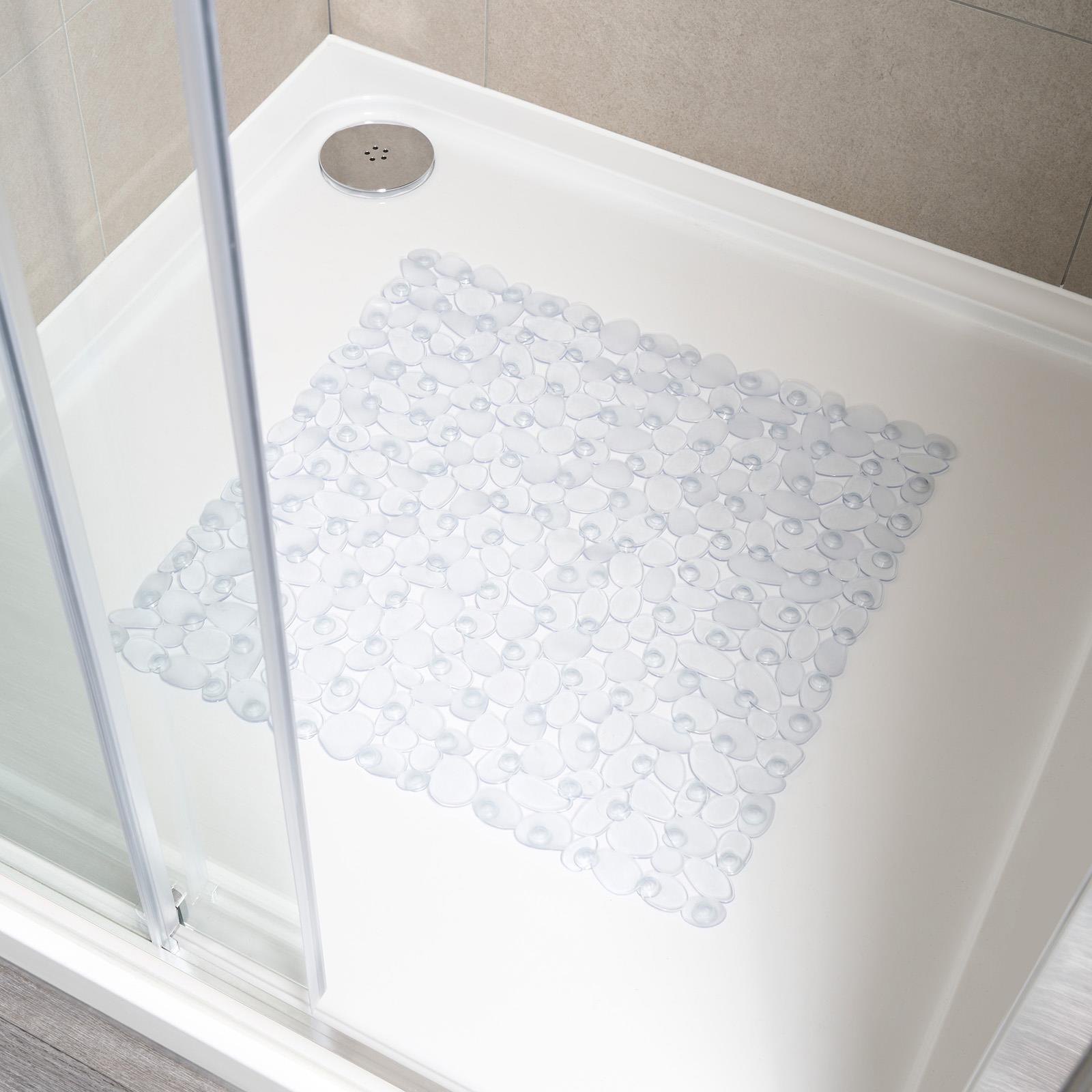 OHS PVC Bath Mat Clear Non Slip Quick Dry Anti Mould Bathroom Shower Rug