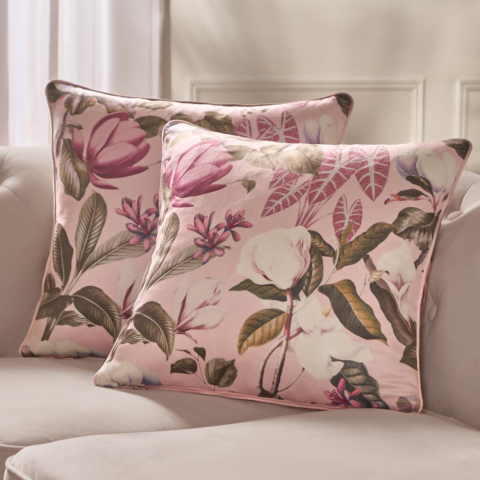 Floral Cushion Covers 2/4 Pack Sofa Couch Chair Filled Plump Seat Pads Decor Set - Picture 28 of 51