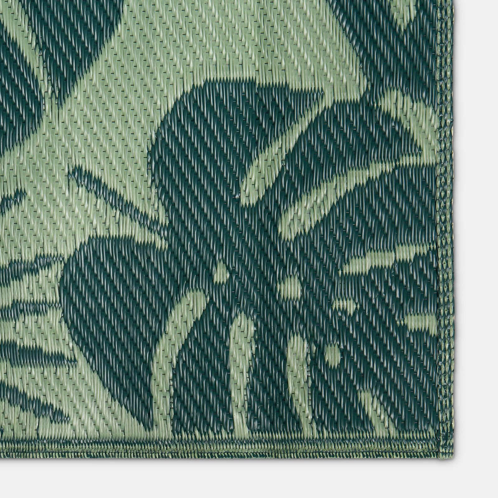 OHS Palm Print Garden Rug Outdoor Waterproof Area Mat Patio Decor