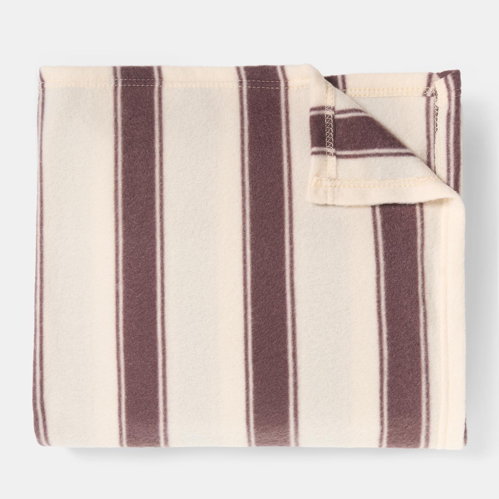 OHS Stripes Print Throw Soft Blanket Polar Fleece Lightweight Bedspread